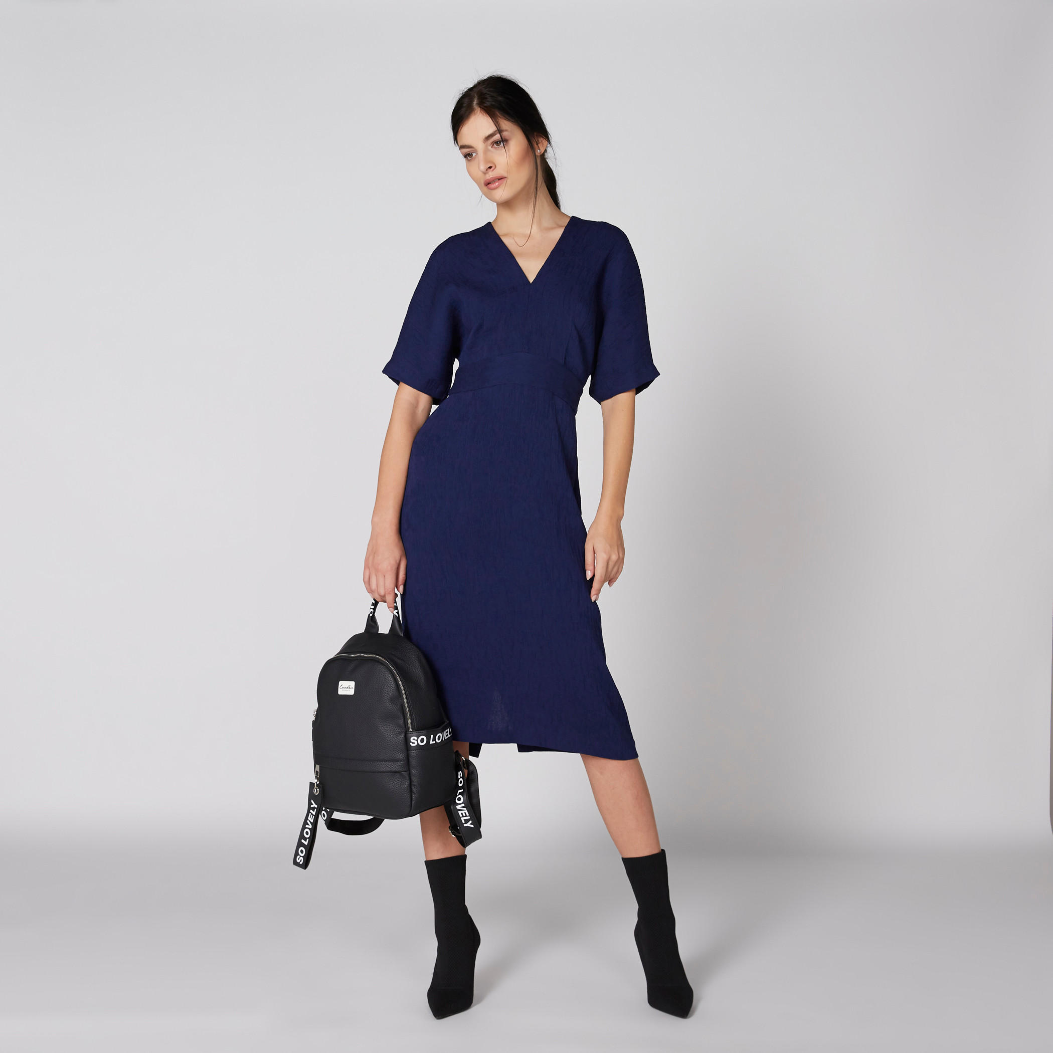 Elle V-Neck Kimono Midi Dress with Short Sleeves-women-clothing-dresses-image-3