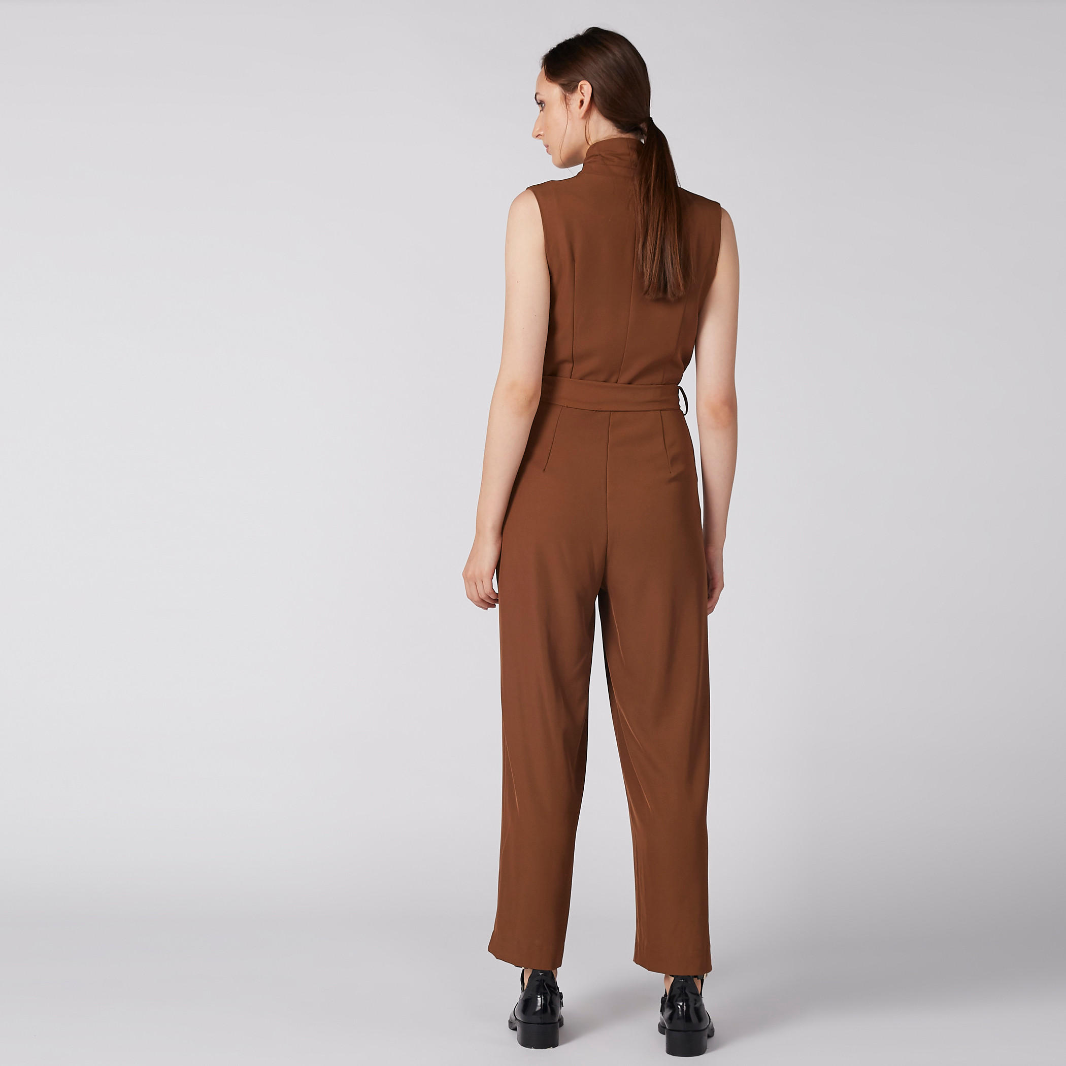 أفرول طويل بحزام رباط وجيوب من إيل-women-clothing-jumpsuits-image-3