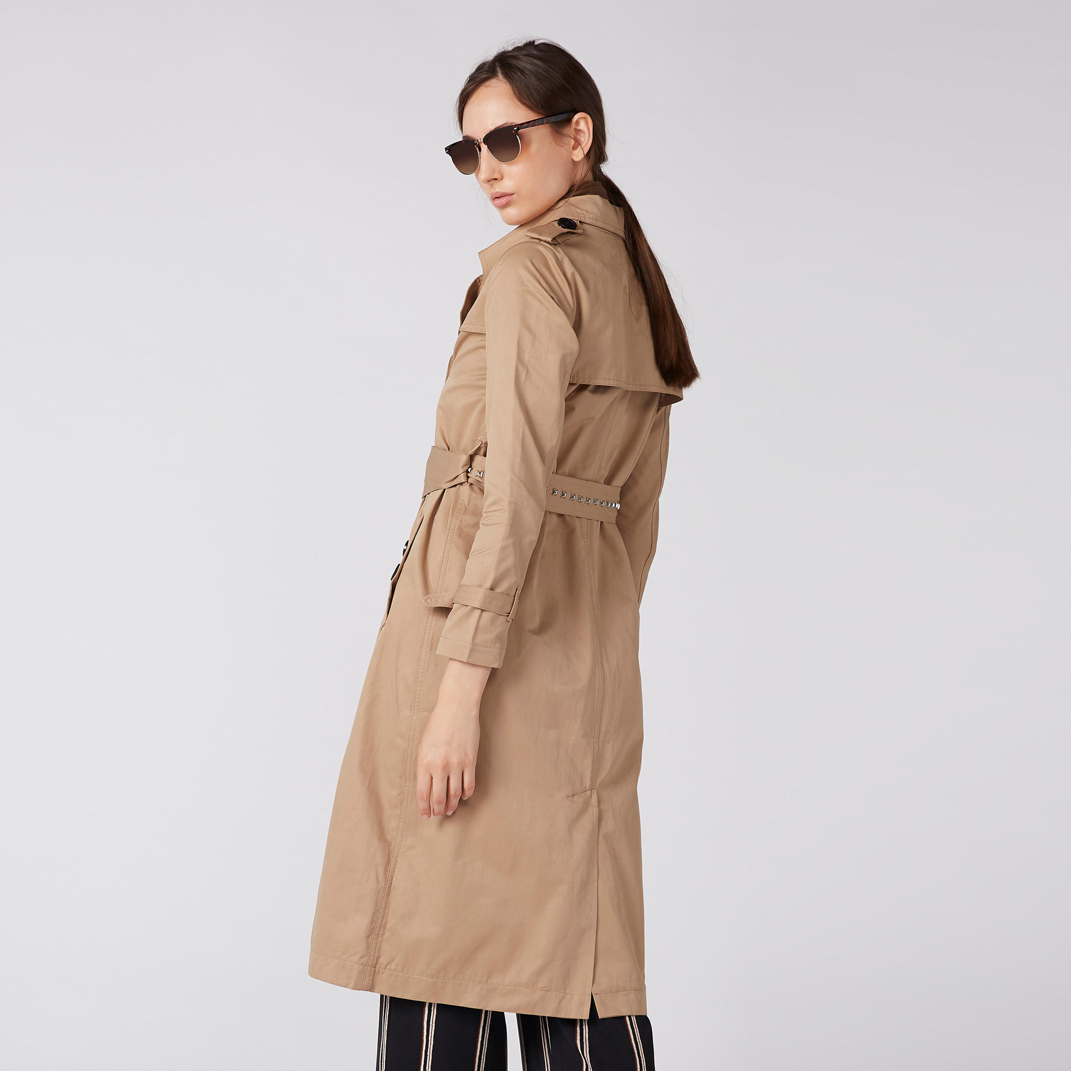 معطف مرصّع بزر إغلاق وأكمام طويلة من إيل-women-clothing-coatsandjackets-coats-image-4