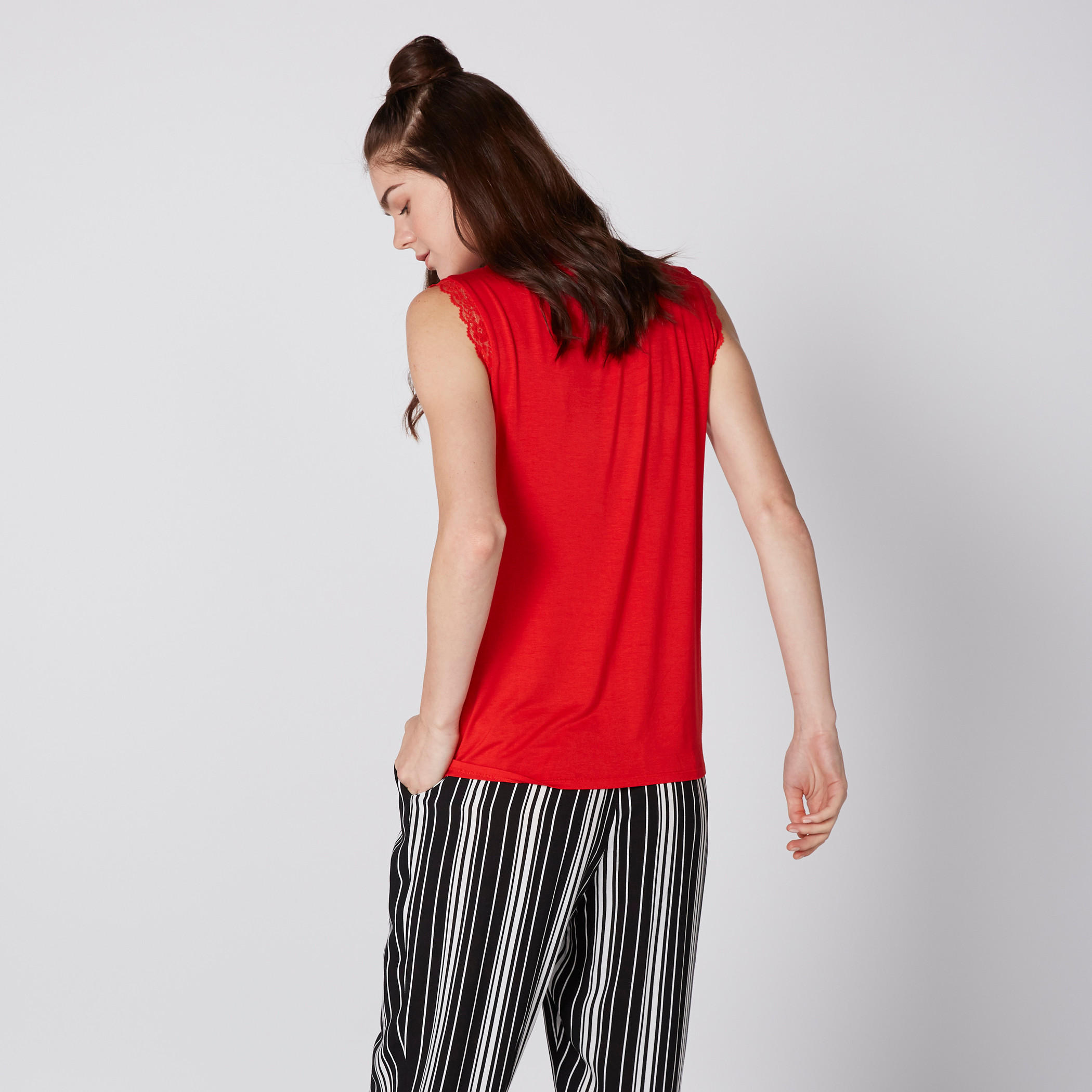 Elle Sleeveless Top with Round Neck and Lace Detail-women-clothing-tshirts-image-5