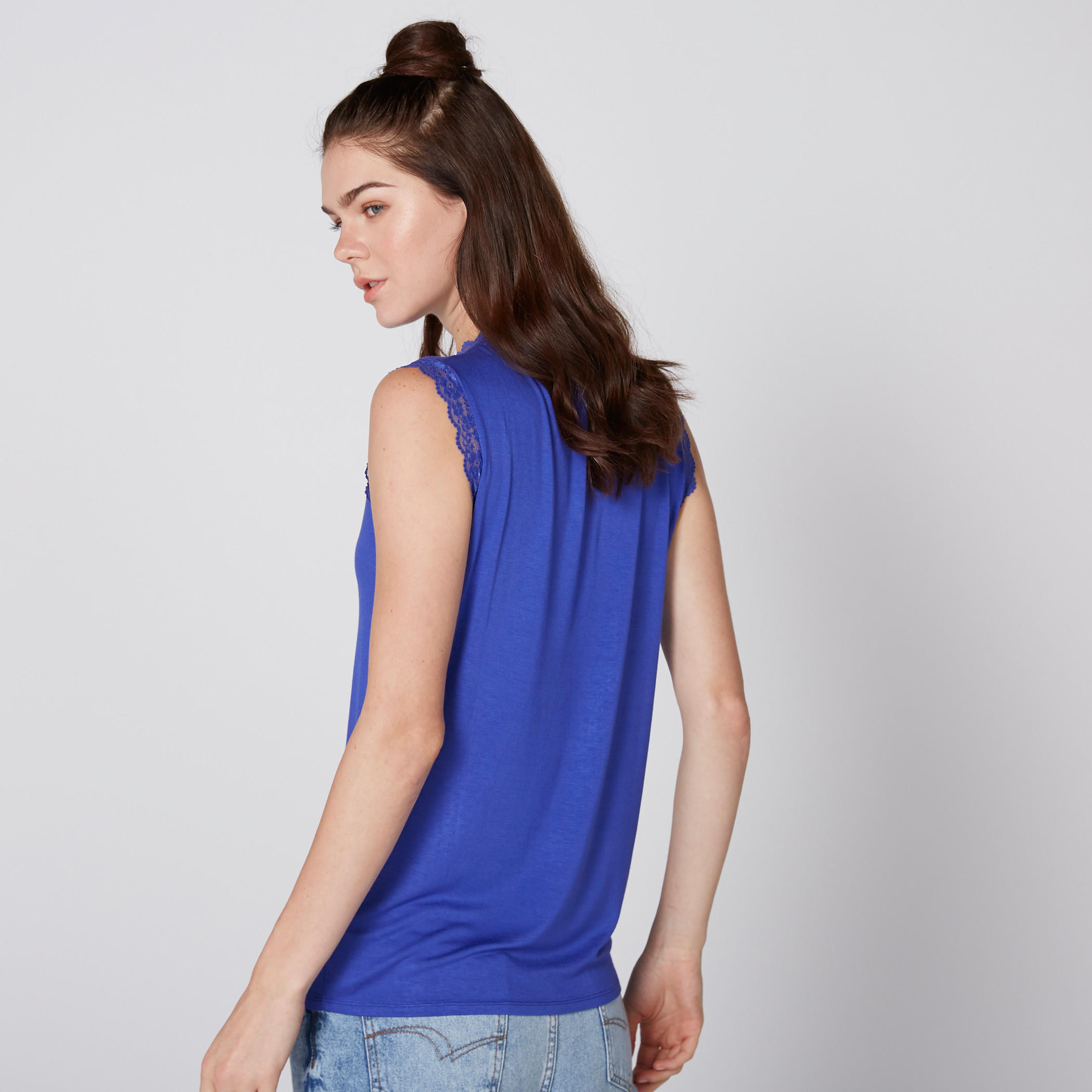 Elle Sleeveless Top with Round Neck and Lace Detail-women-clothing-tshirts-image-14