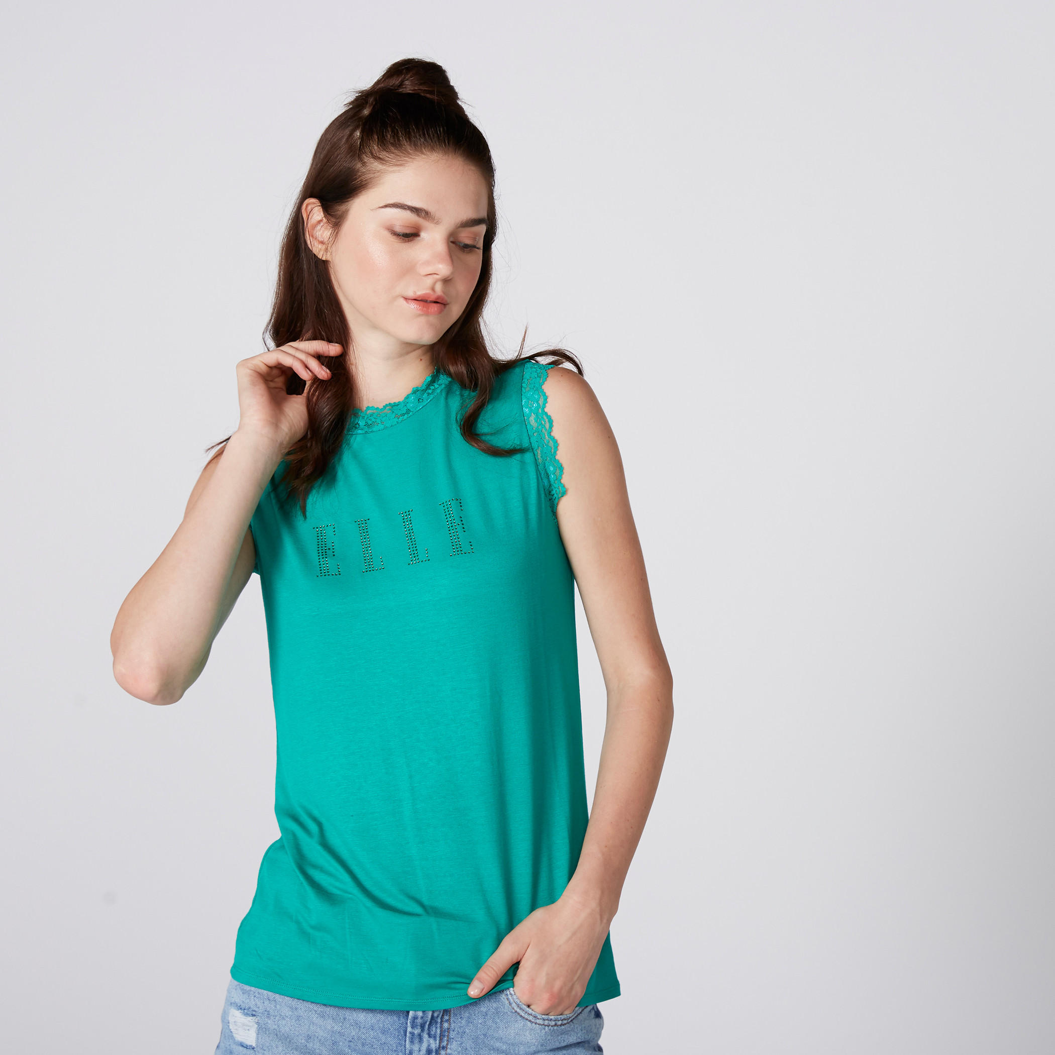 Elle Sleeveless Top with Round Neck and Lace Detail-women-clothing-tshirts-image-18