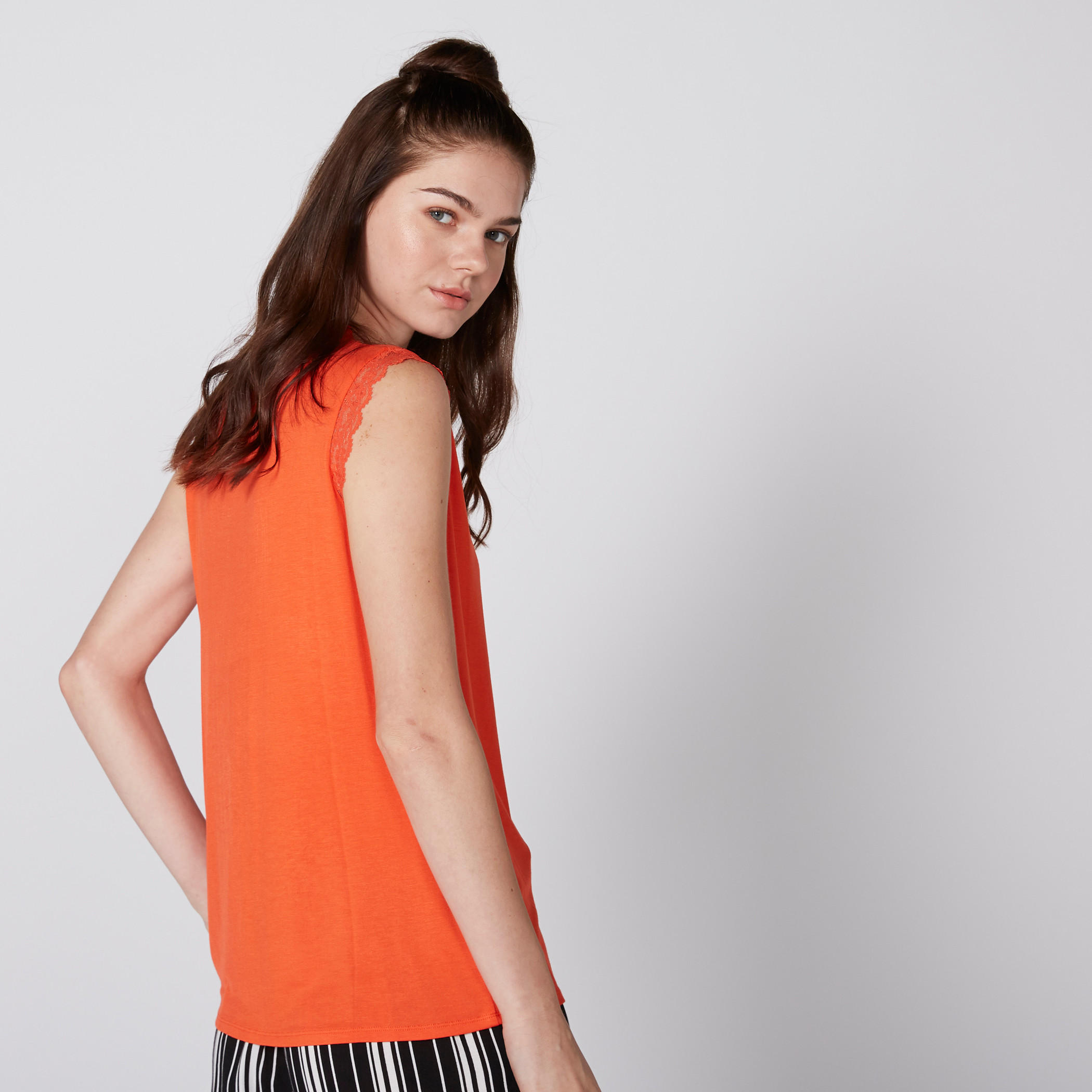 Elle Sleeveless Top with Round Neck and Lace Detail-women-clothing-tshirts-image-24