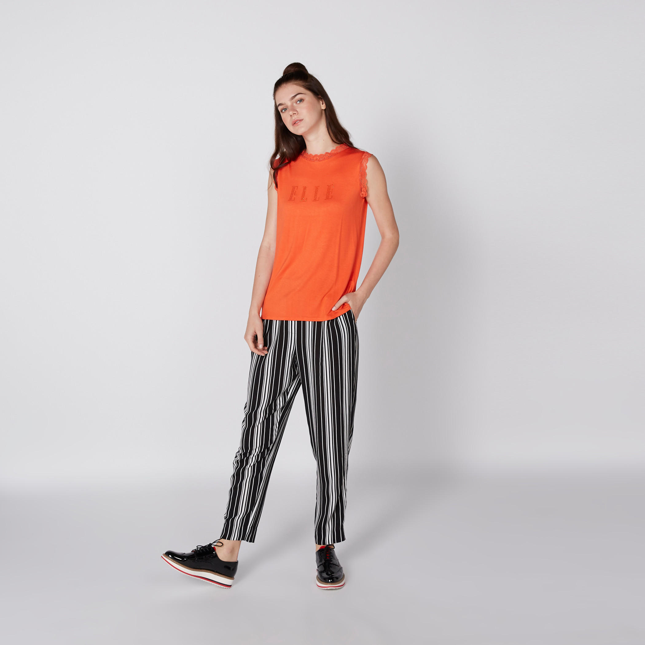 Elle Sleeveless Top with Round Neck and Lace Detail-women-clothing-tshirts-image-25
