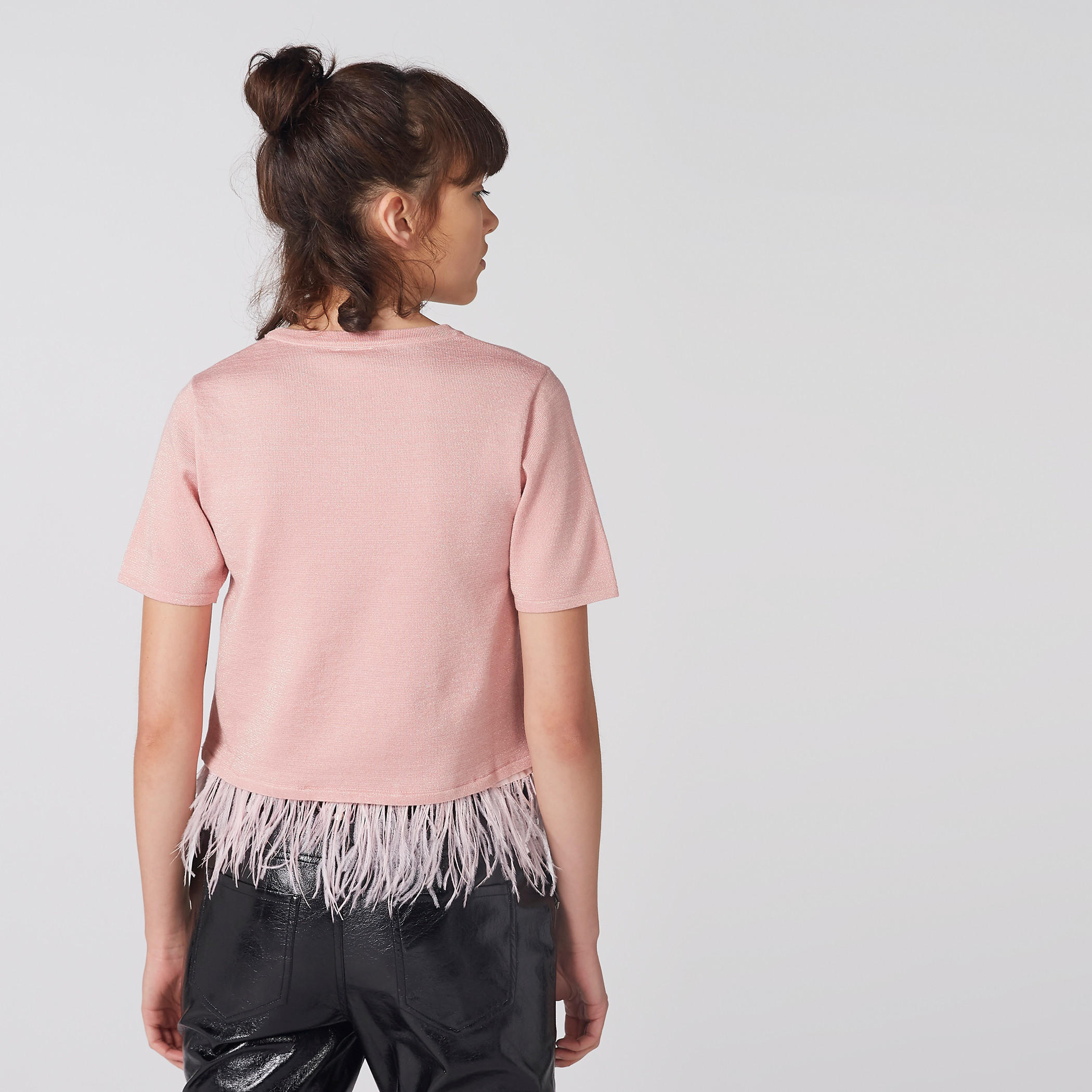 Elle Fringe Detail Top with Short Sleeves-women-clothing-tshirts-image-3