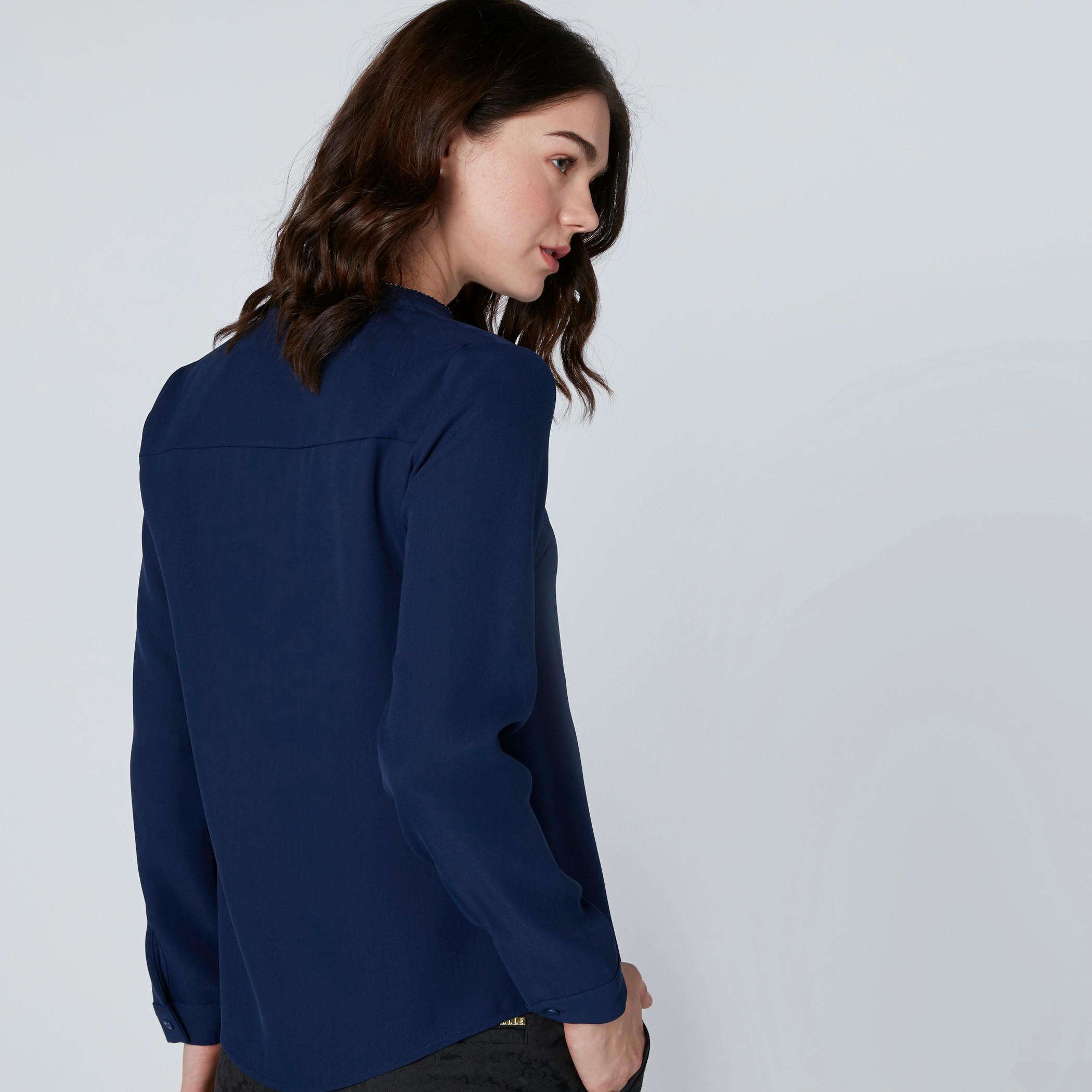 ELLE Patch Pocket Detail Shirt with Concealed Placket-women-clothing-shirtsandblouses-shirts-image-3
