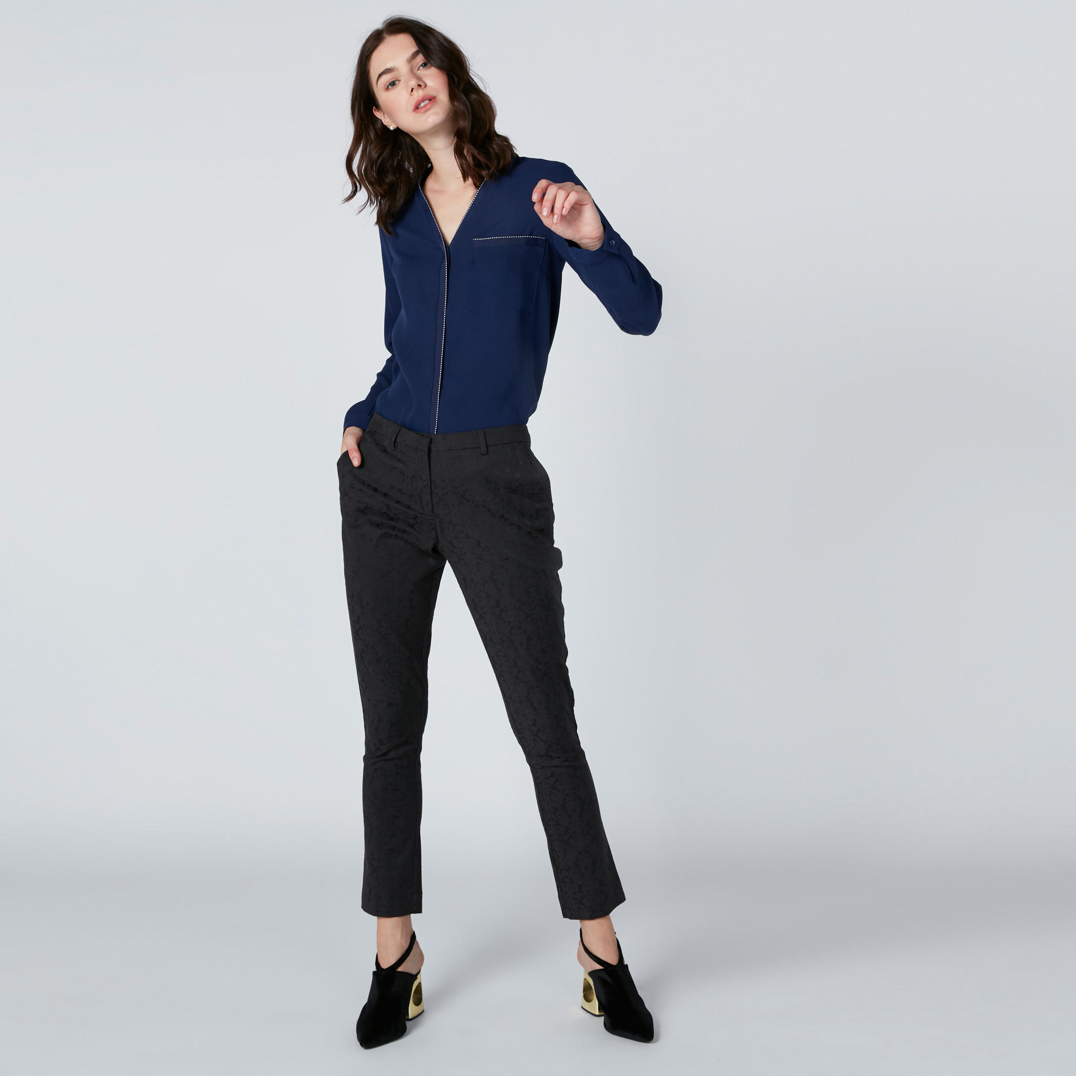 ELLE Patch Pocket Detail Shirt with Concealed Placket-women-clothing-shirtsandblouses-shirts-image-4