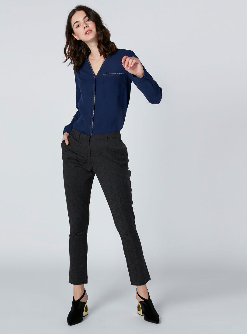 ELLE Patch Pocket Detail Shirt with Concealed Placket-women-clothing-shirtsandblouses-shirts-image-4