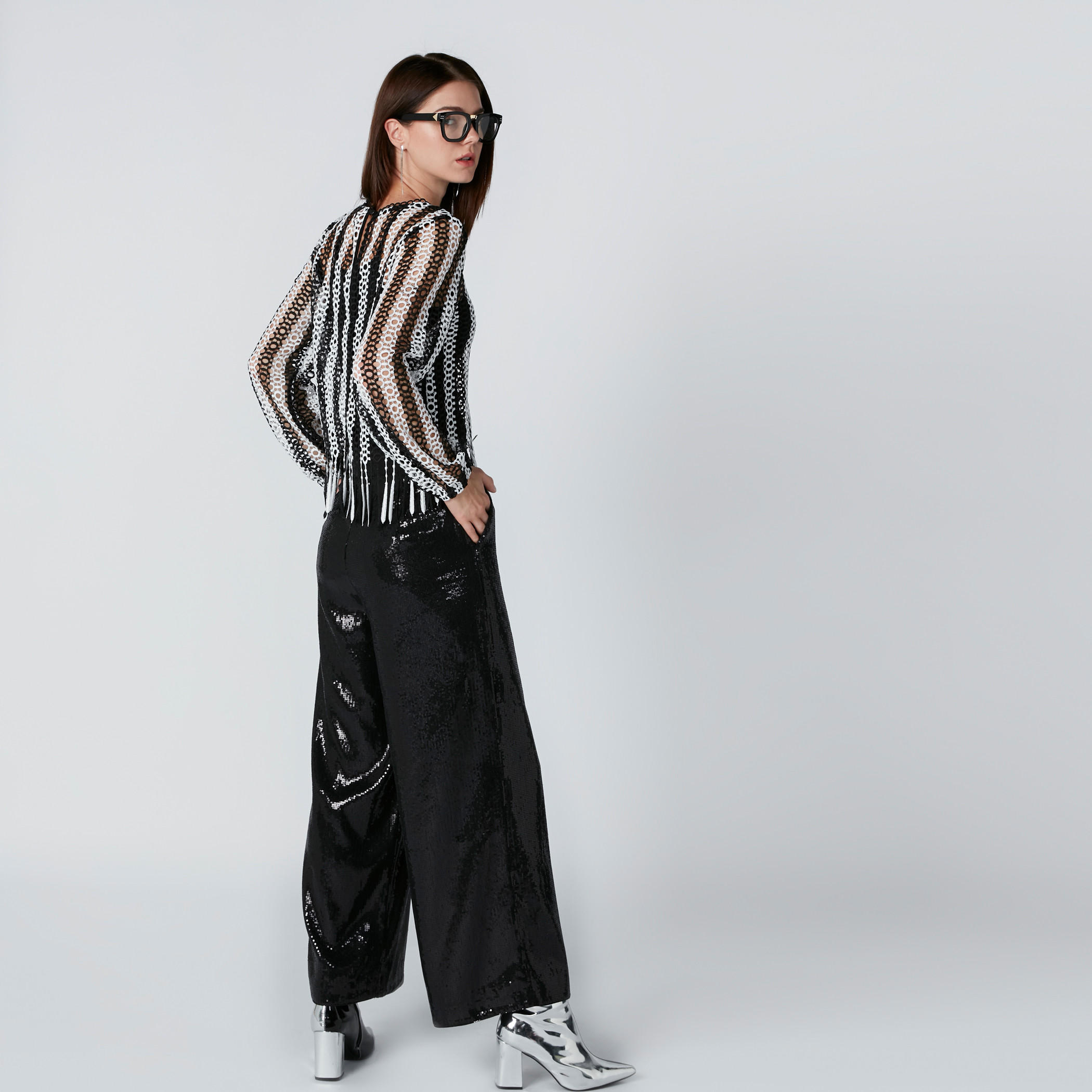 بلوزة بأكمام طويلة وشراشيب من إيل-women-clothing-shirtsandblouses-blouses-image-4
