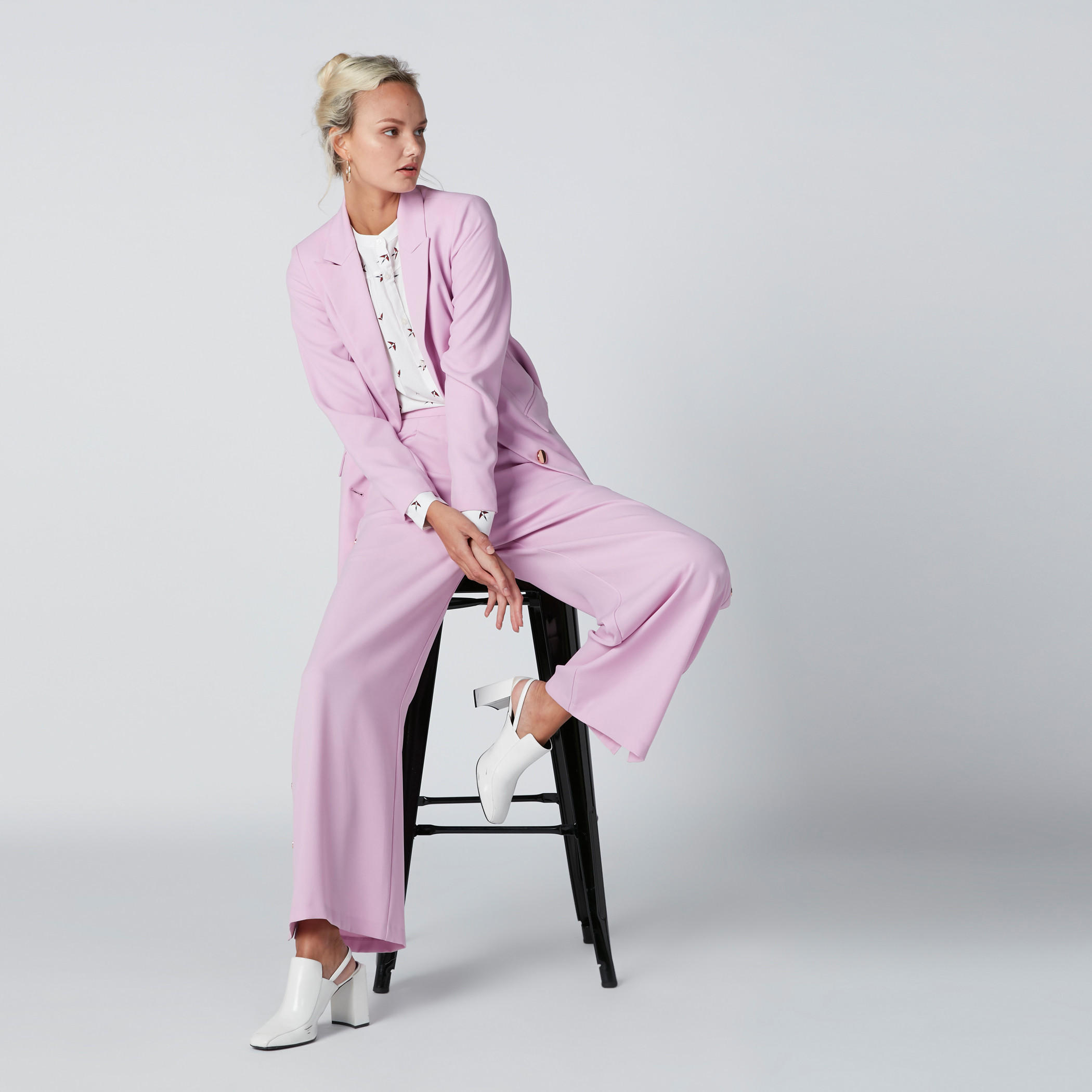 بنطال بالازو بخصر مرتفع وجيوب من إيل-women-clothing-bottoms-trousers-image-1