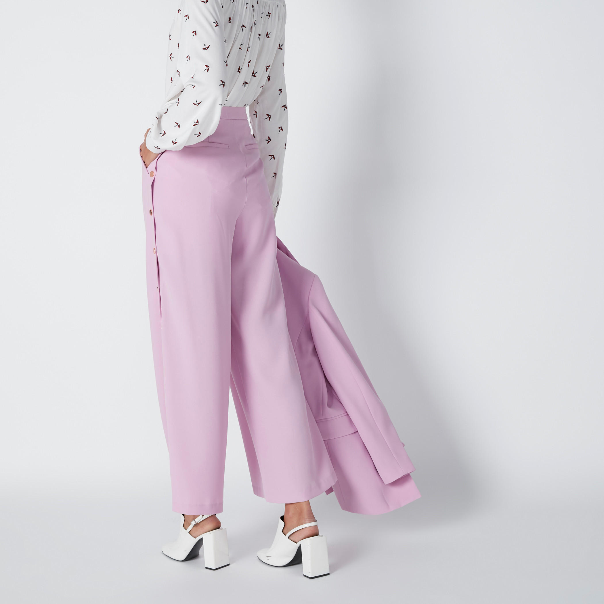 بنطال بالازو بخصر مرتفع وجيوب من إيل-women-clothing-bottoms-trousers-image-2
