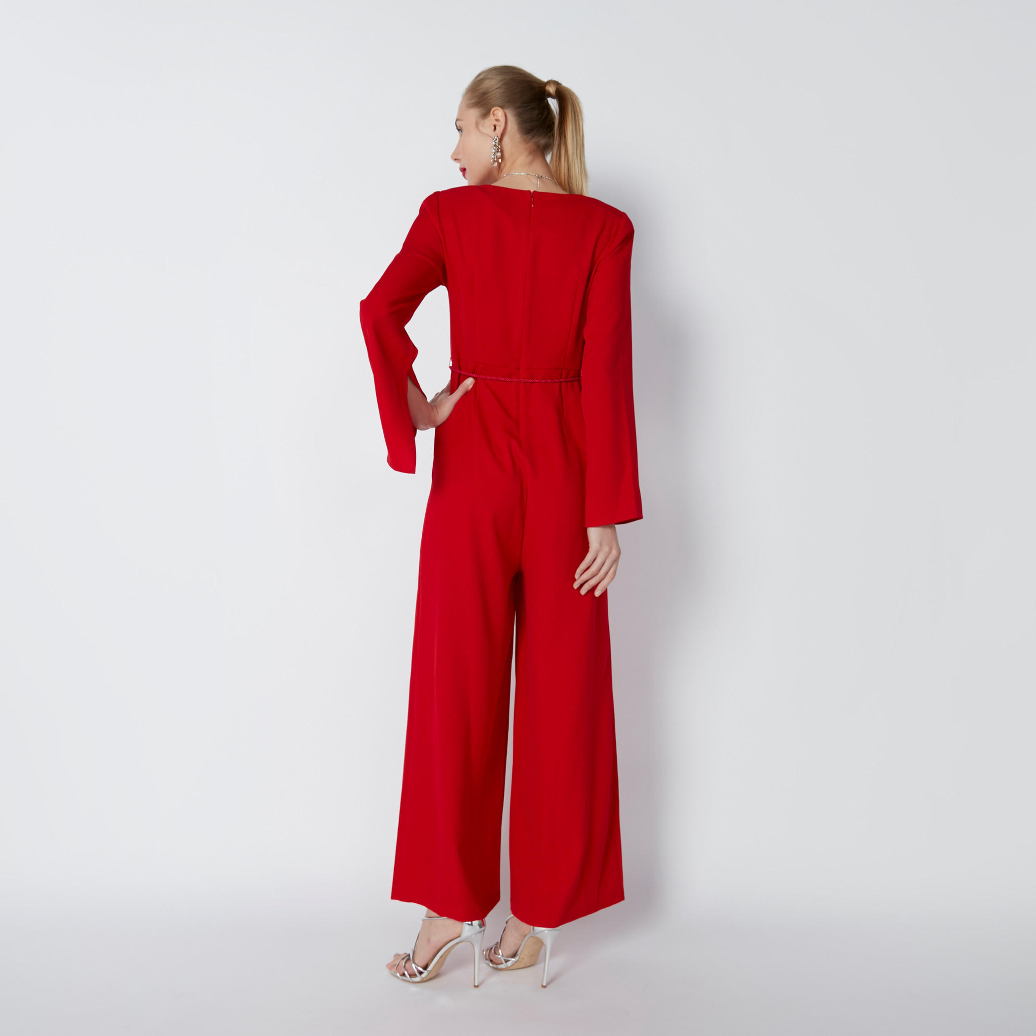أفرول بياقة مستديرة وأكمام طويلة وجيوب من إيل-women-clothing-jumpsuits-image-2