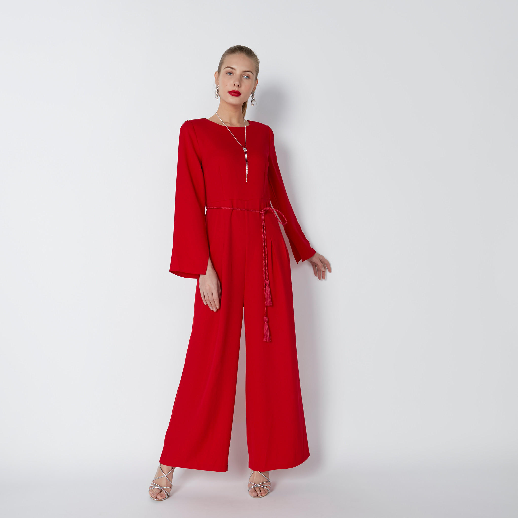 أفرول بياقة مستديرة وأكمام طويلة وجيوب من إيل-women-clothing-jumpsuits-image-4