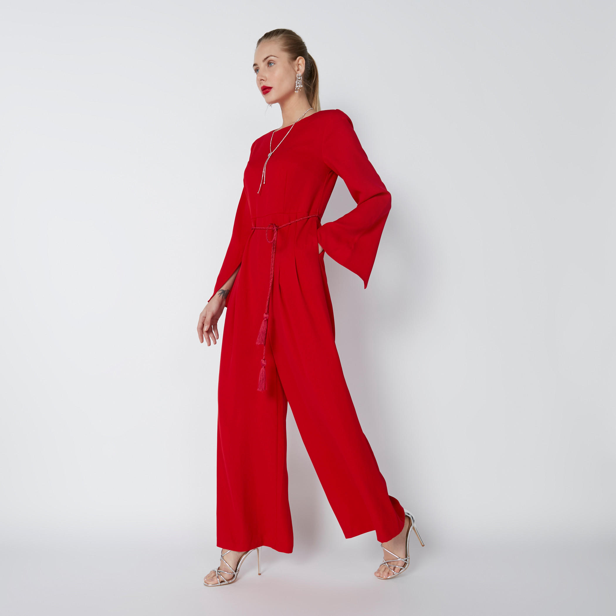 أفرول بياقة مستديرة وأكمام طويلة وجيوب من إيل-women-clothing-jumpsuits-image-5
