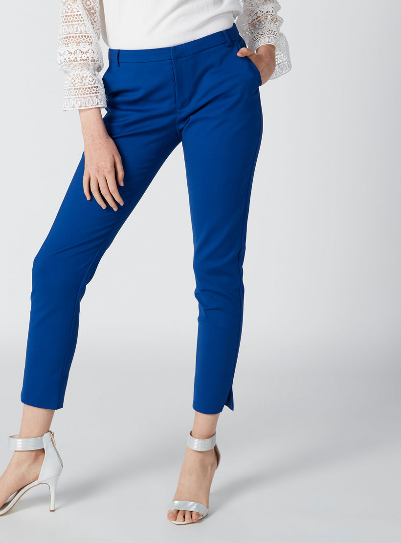 بنطال خصر عالي بقصّة عادية وجيوب من إيل-women-clothing-bottoms-trousers-image-1