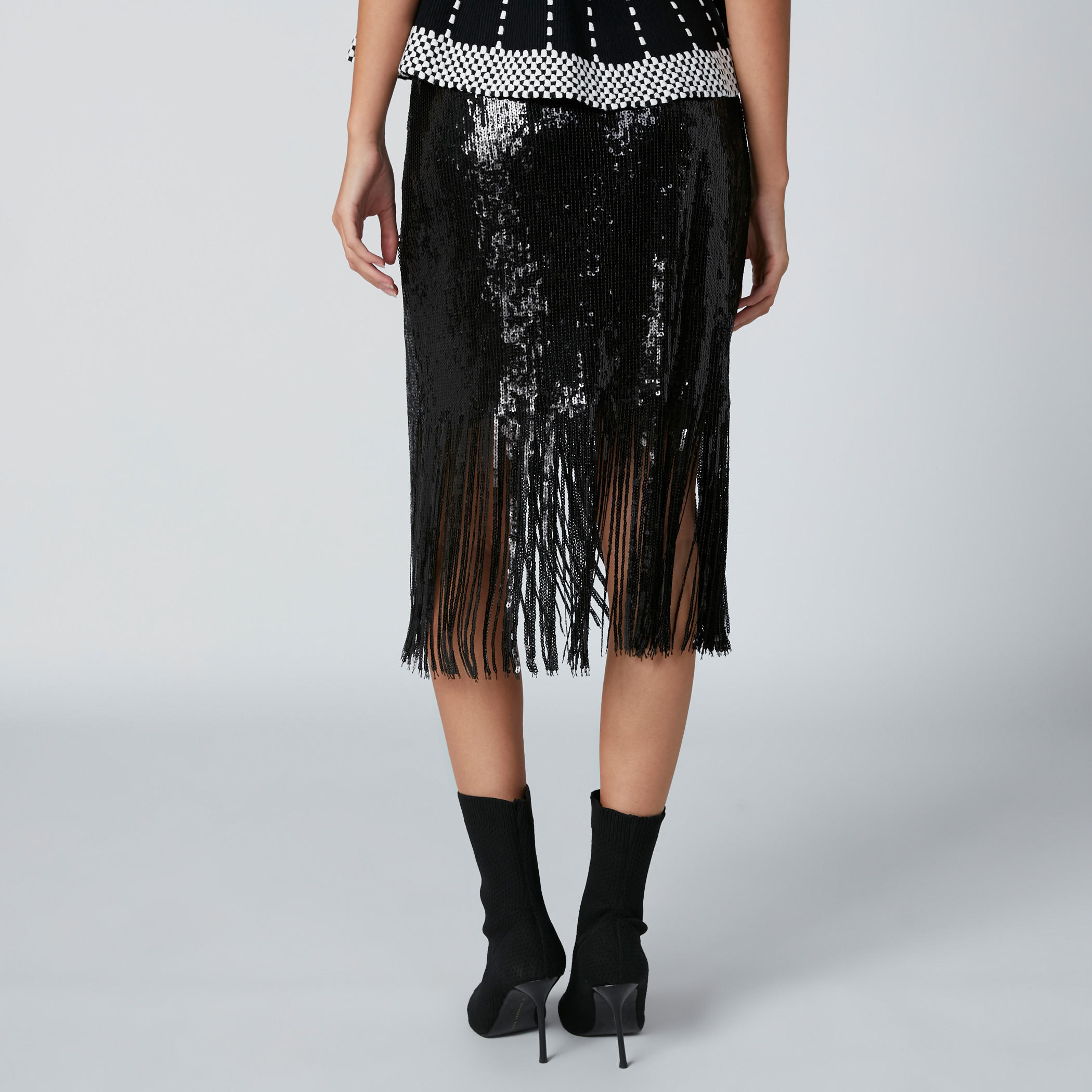تنورة ضيّقة بشرّابات وتفاصيل ترتر من إيل-women-clothing-bottoms-skirts-image-2