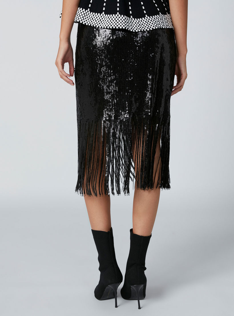 تنورة ضيّقة بشرّابات وتفاصيل ترتر من إيل-women-clothing-bottoms-skirts-image-2