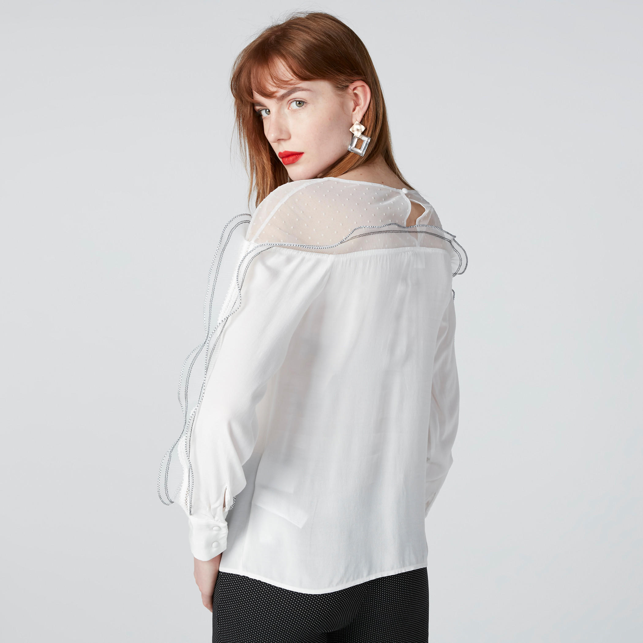 بلوزة بأكمام طويلة وتفاصيل كشكش من إيل-women-clothing-shirtsandblouses-blouses-image-2