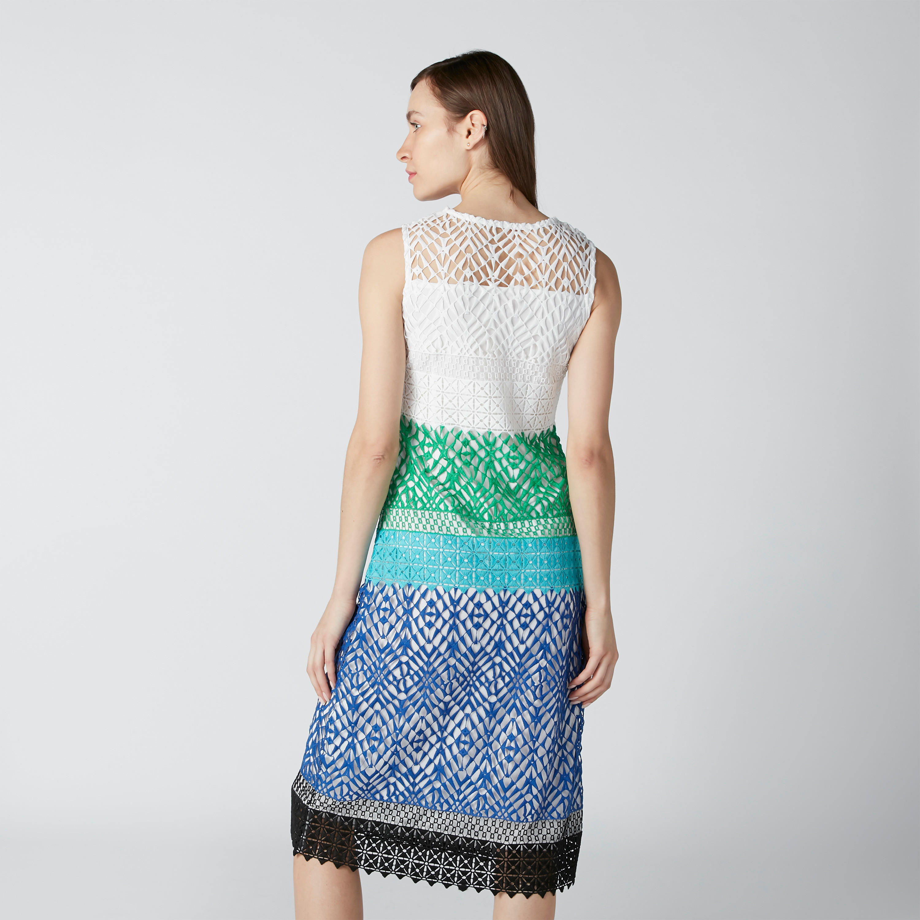 فستان إيه لاين متوسط الطول دون أكمام بتفاصيل دانتيل من إيل-women-clothing-dresses-image-2