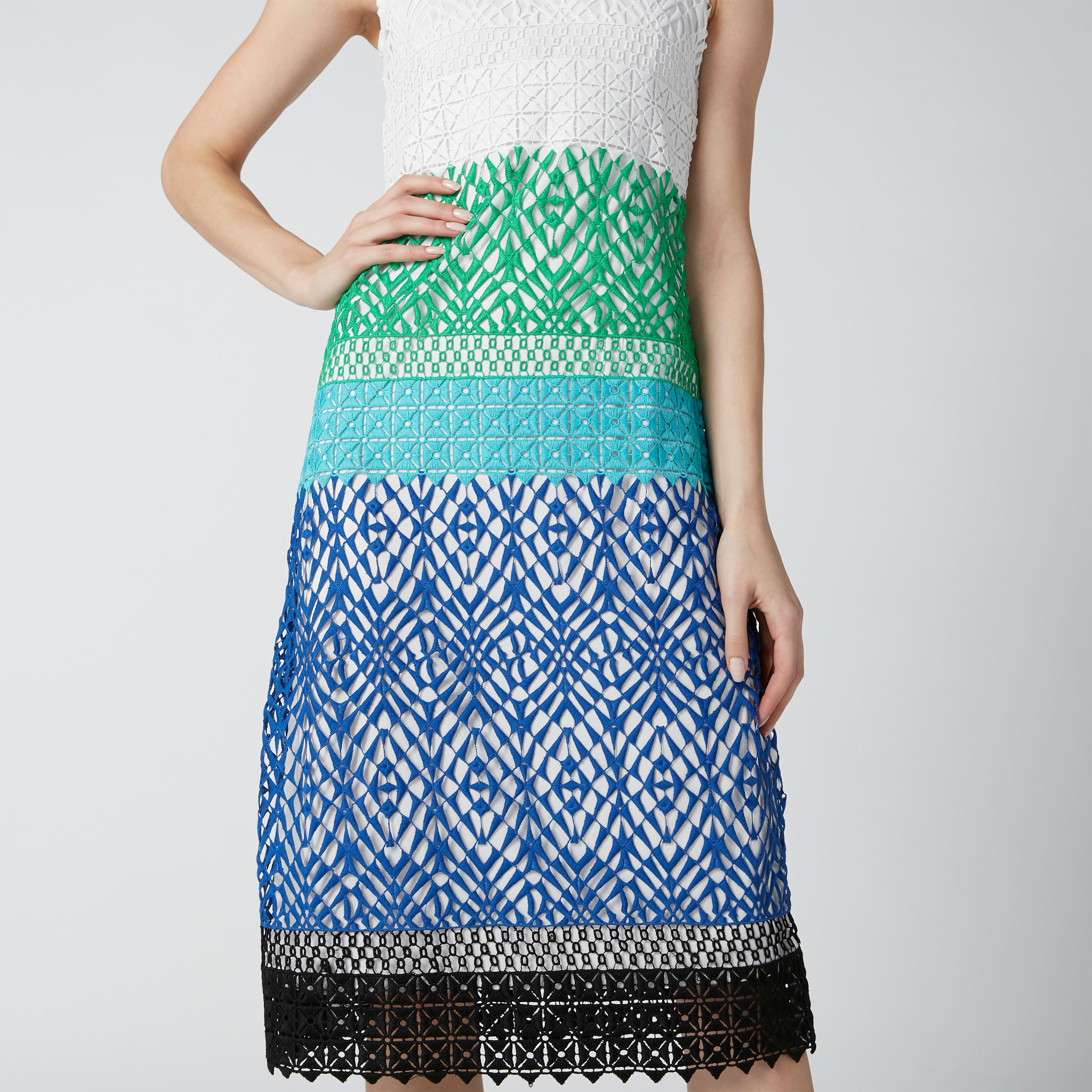 فستان إيه لاين متوسط الطول دون أكمام بتفاصيل دانتيل من إيل-women-clothing-dresses-image-4