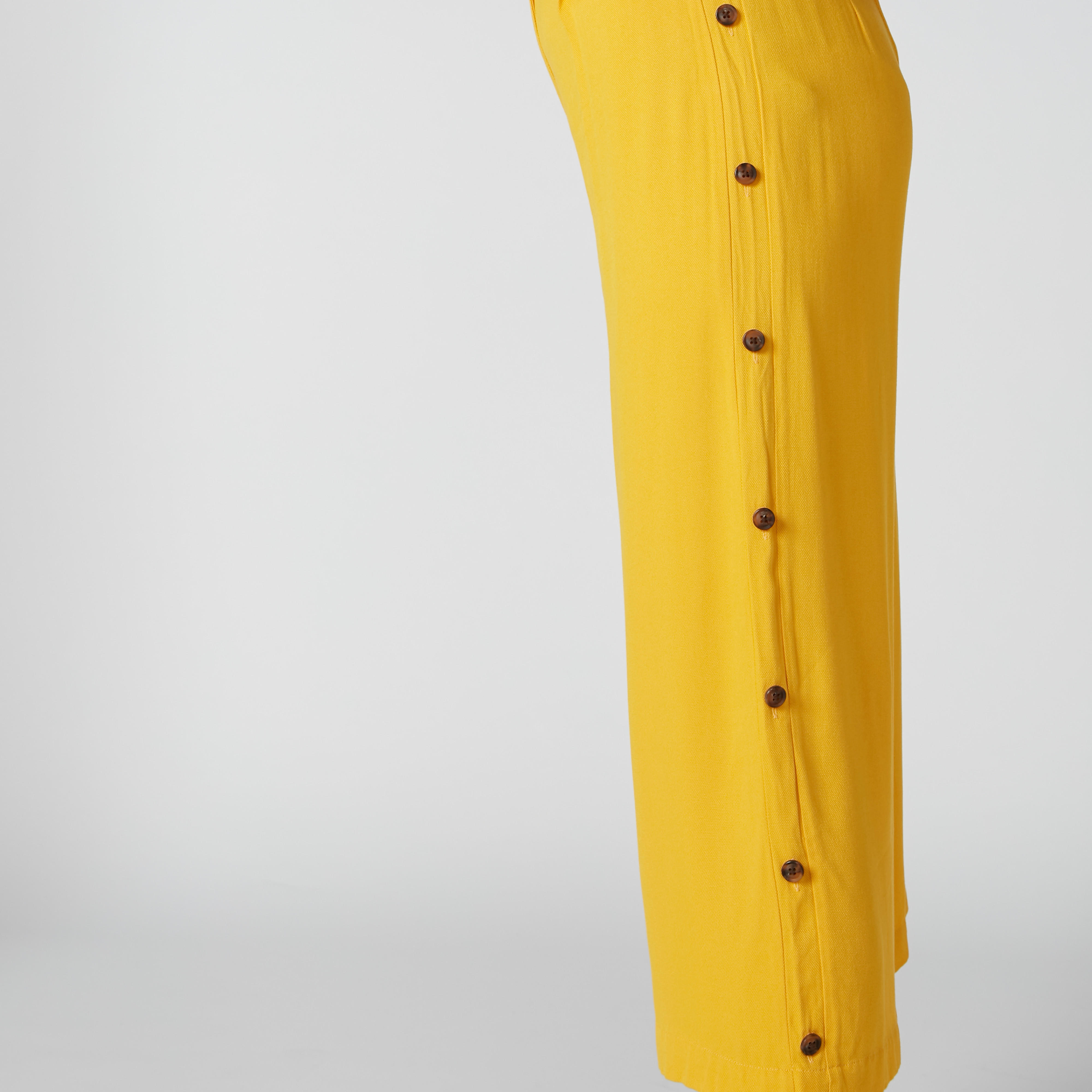 بنطال واسع الساقين بقصّة واسعة وخصر متوسط الارتفاع وأزرار من إيل-women-clothing-bottoms-trousers-image-5