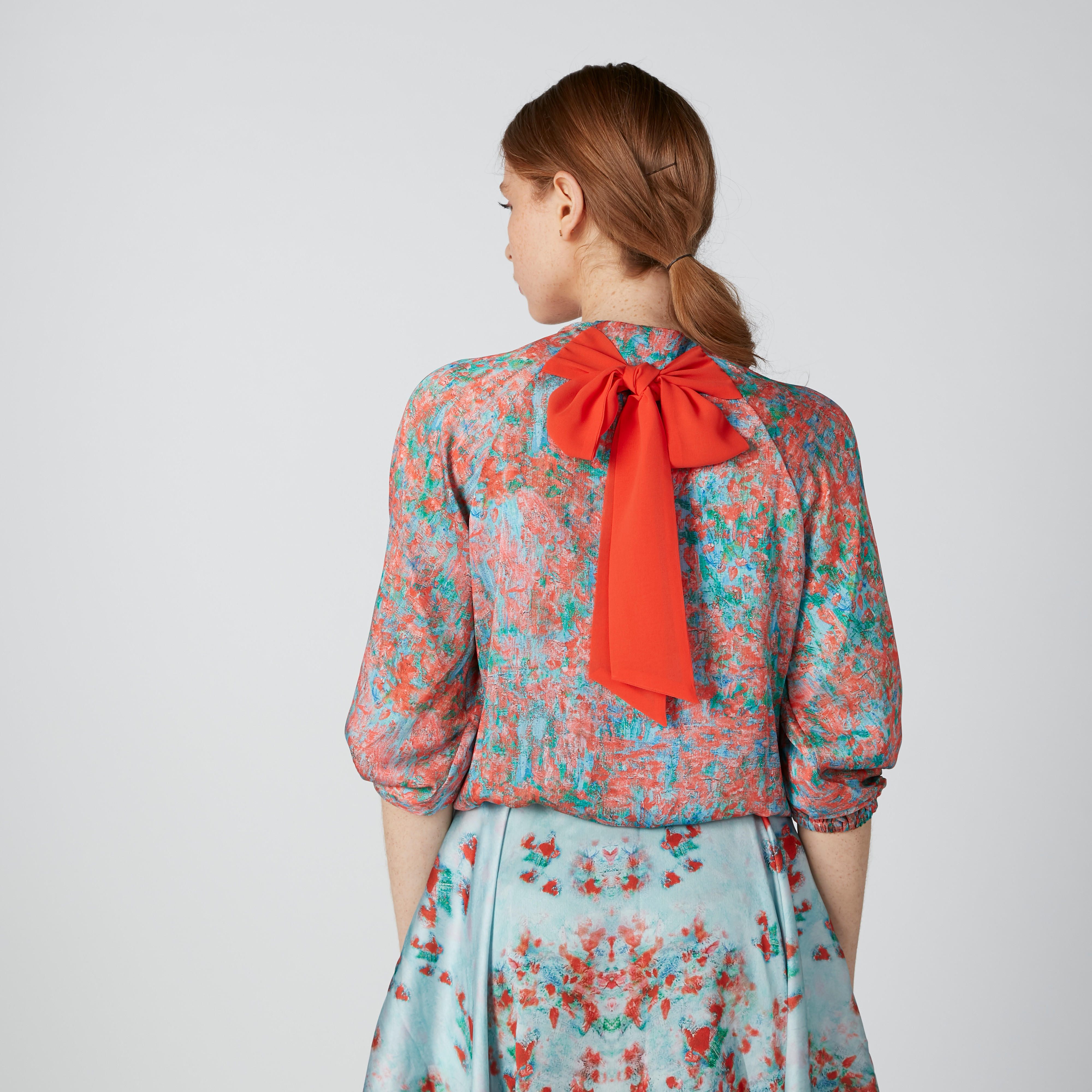 بلوزة بأكمام 3/4 وفيونكة وطبعات من إيل-women-clothing-shirtsandblouses-blouses-image-2