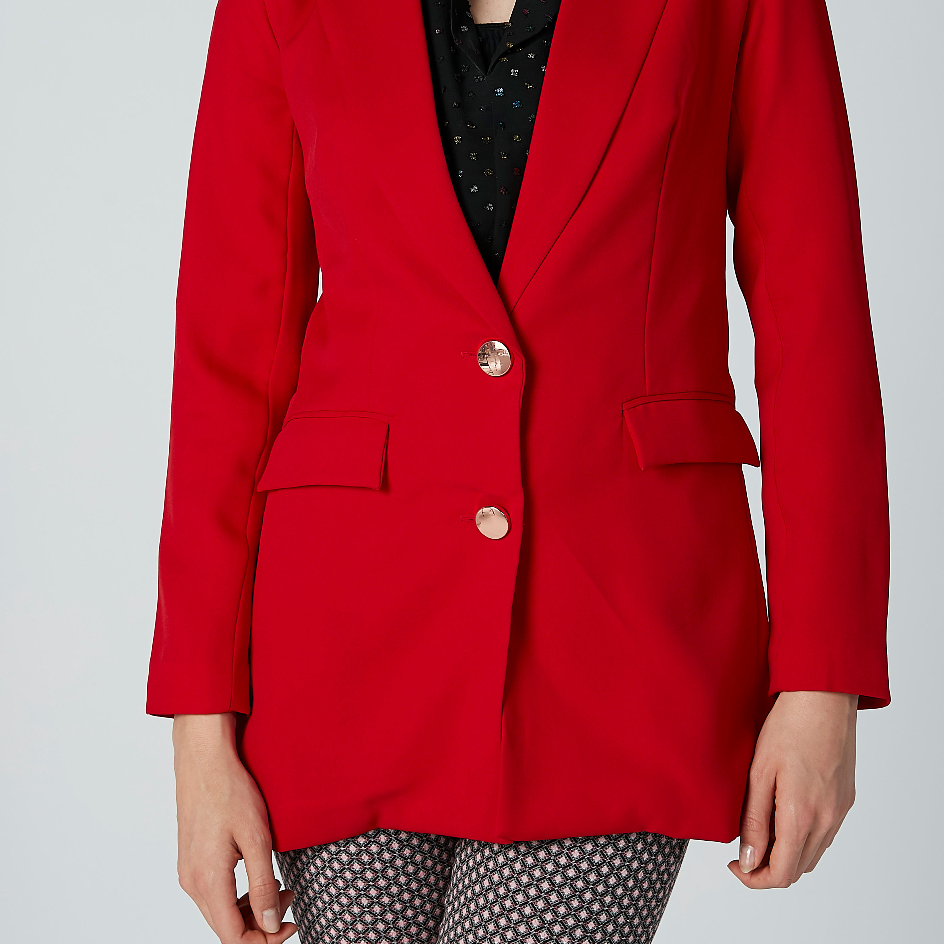 بليزر سادة بأكمام طويلة من إيل-women-clothing-coatsandjackets-blazers-image-3