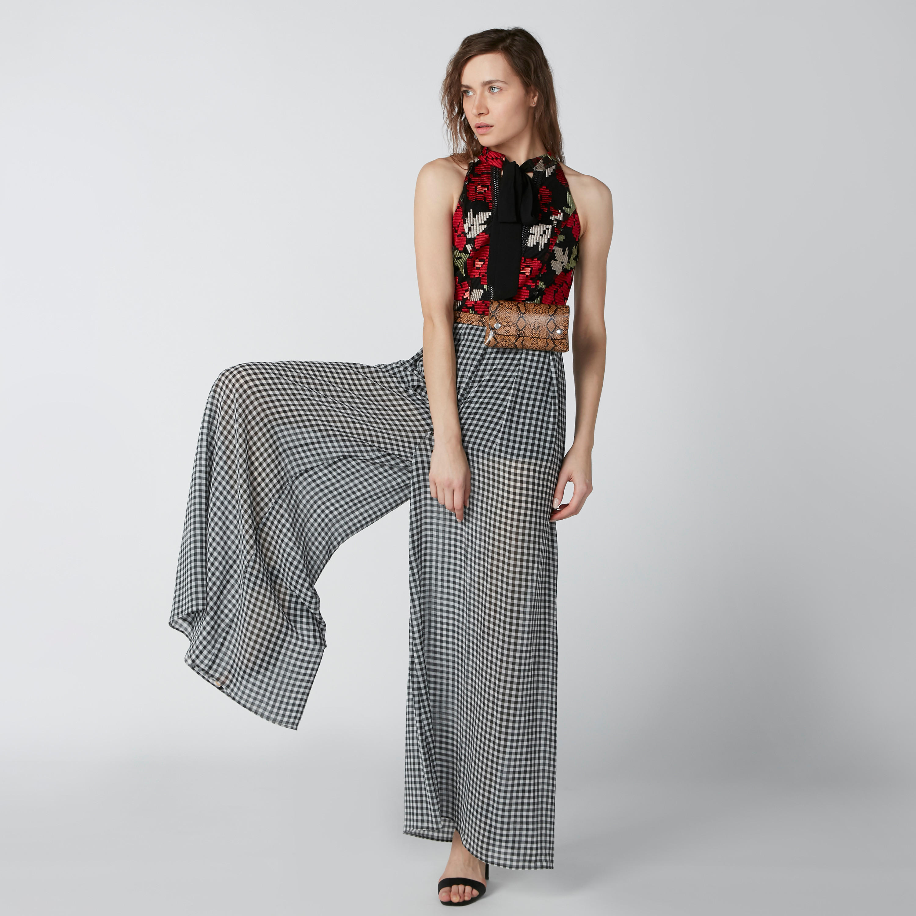 أفرول كاروهات مطرّز بحلقات من إيل-women-clothing-jumpsuits-image-1