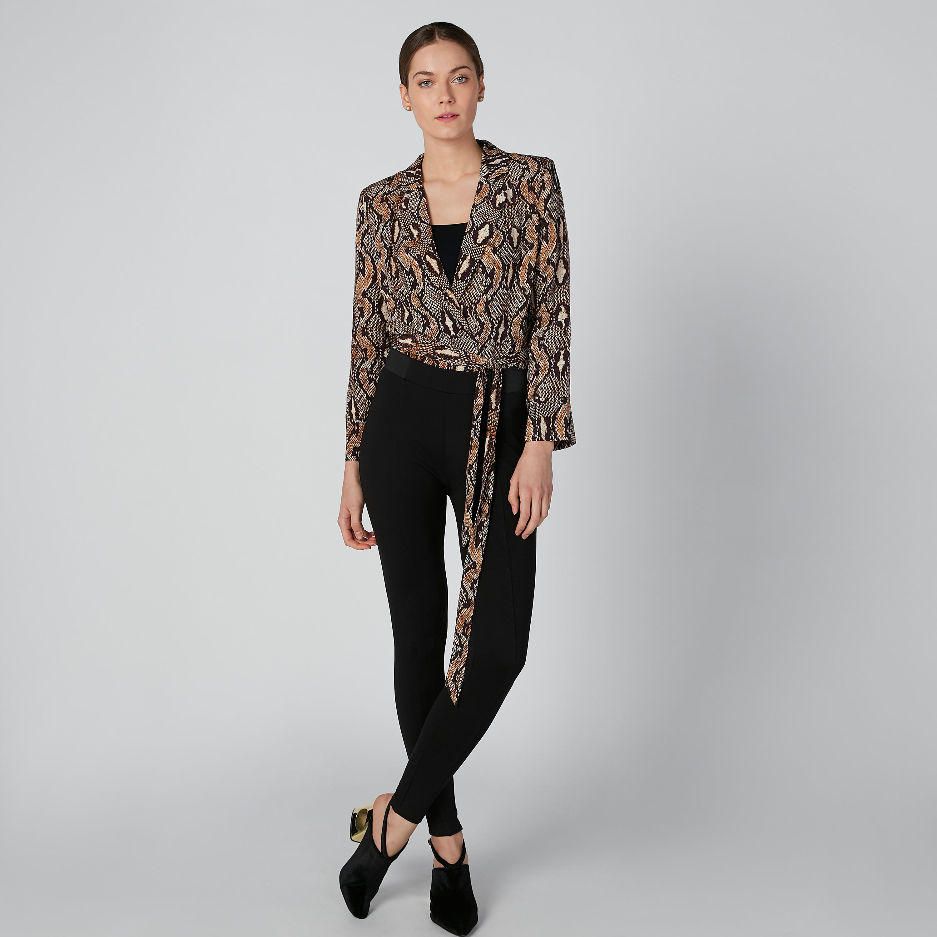 بلوزة برباط وطبعات حيوانات من إيل-women-clothing-shirtsandblouses-blouses-image-3
