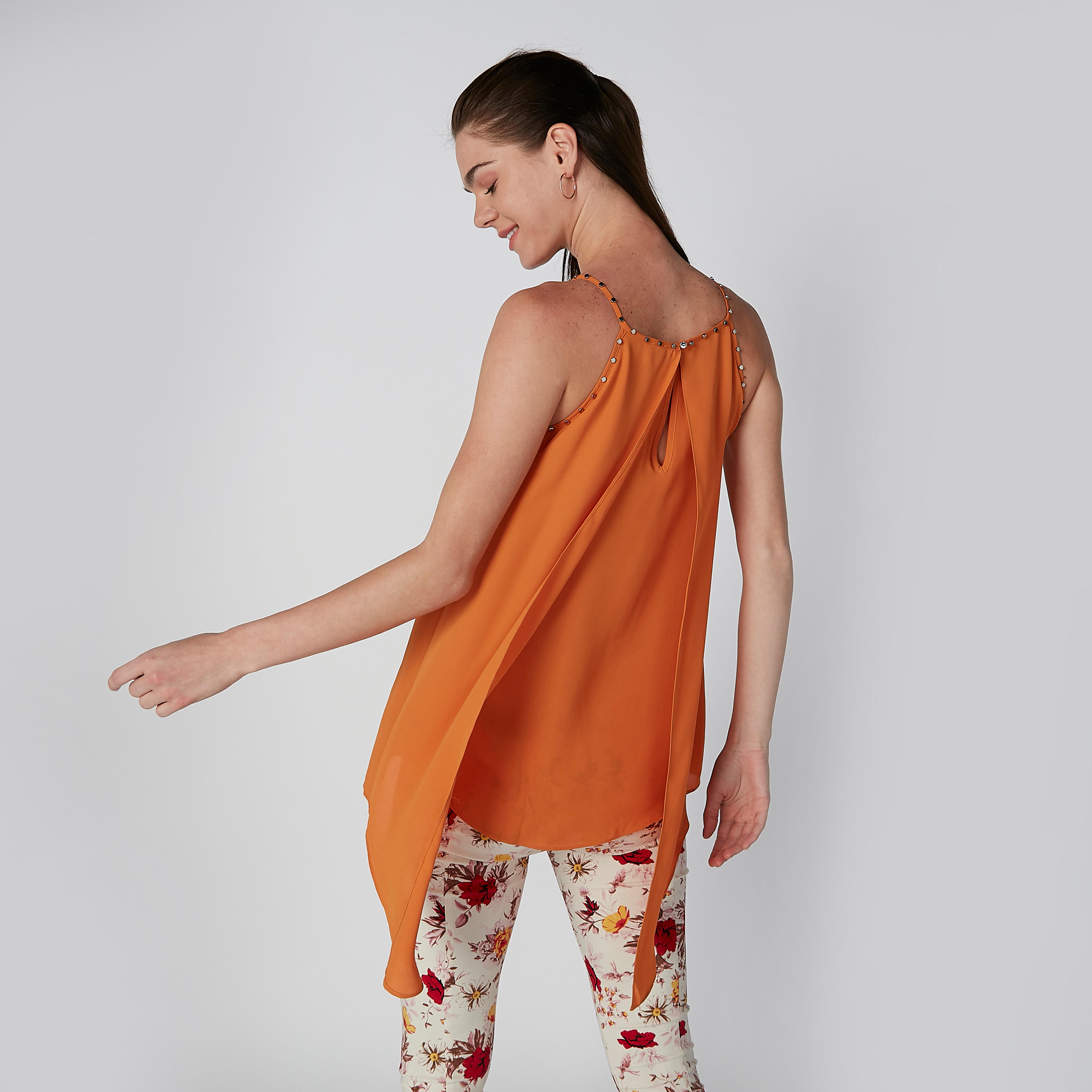 ELLE Solid Studded Detail Top with Asymmetric Hem and Straps-women-clothing-shirtsandblouses-blouses-image-2