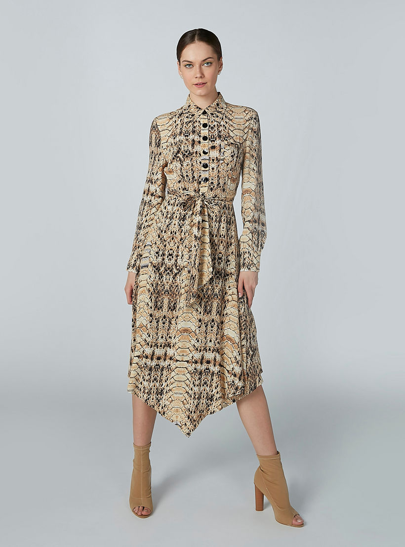 فستان قميص بأكمام طويلة وطبعات حيوانات من إيل-women-clothing-dresses-image-1