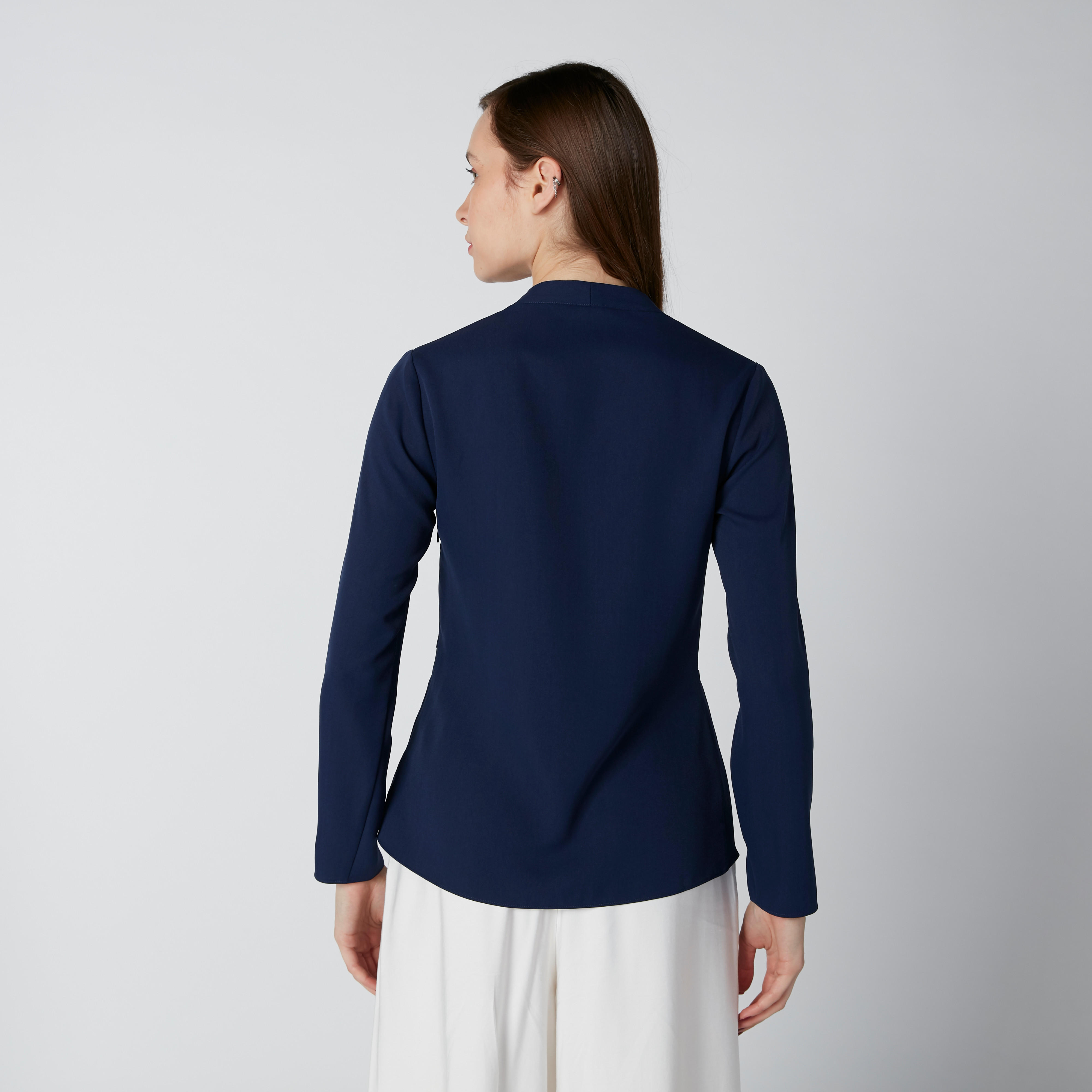 بلوزة بياقة V وأكمام طويلة من إيل-women-clothing-shirtsandblouses-blouses-image-8
