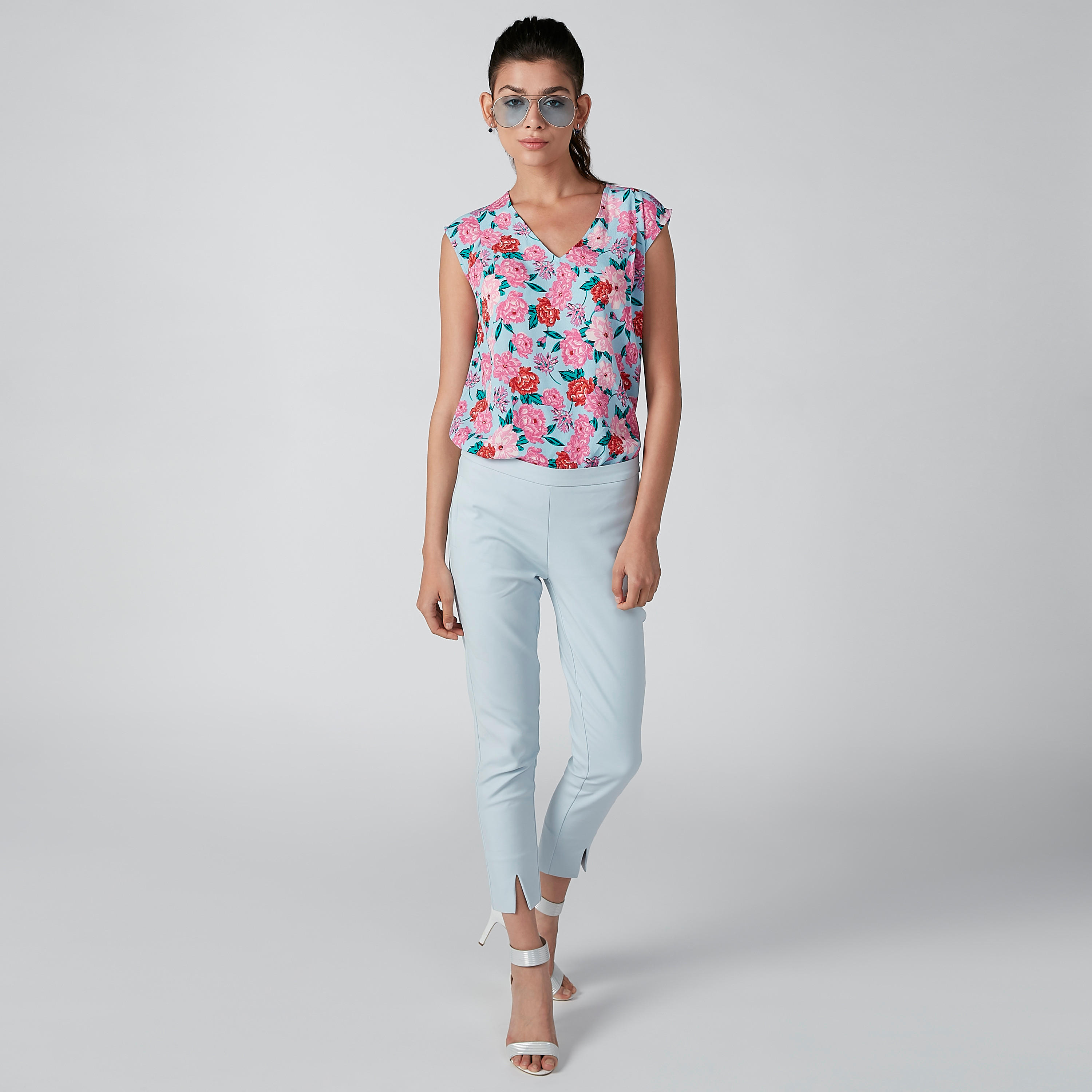 بنطال سادة بجيوب وفتحة من إيل-women-clothing-bottoms-trousers-image-1