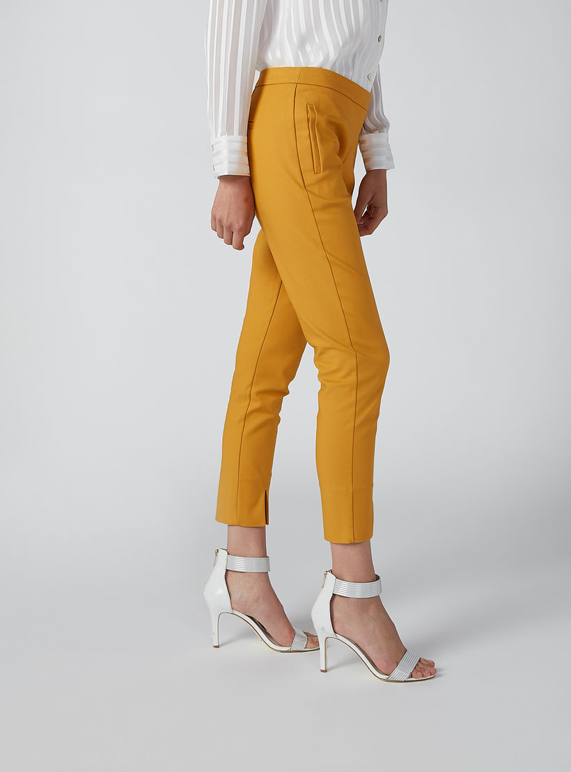 ELLE Plain Trousers with Slit Detail-women-clothing-bottoms-trousers-image-4