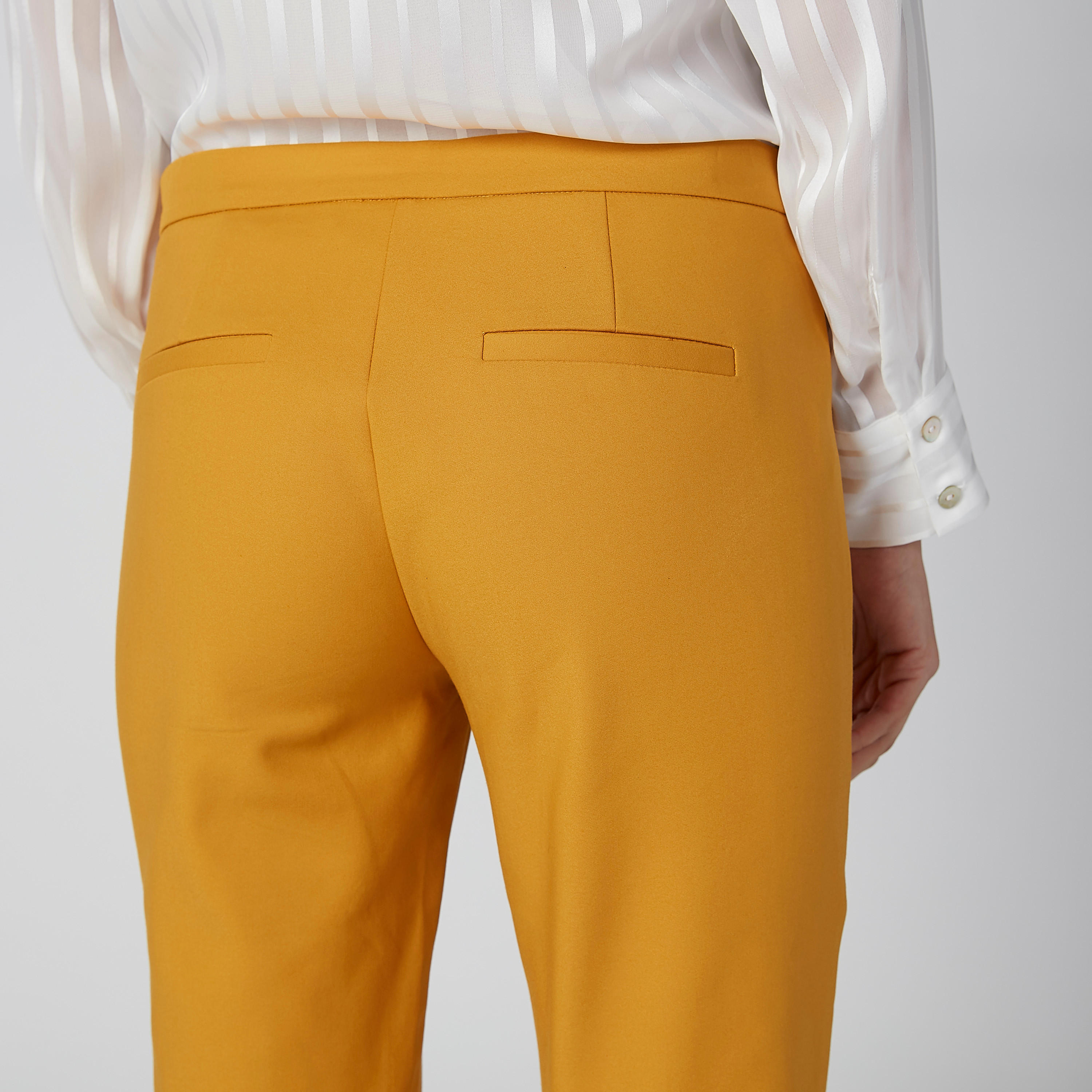 ELLE Plain Trousers with Slit Detail-women-clothing-bottoms-trousers-image-6