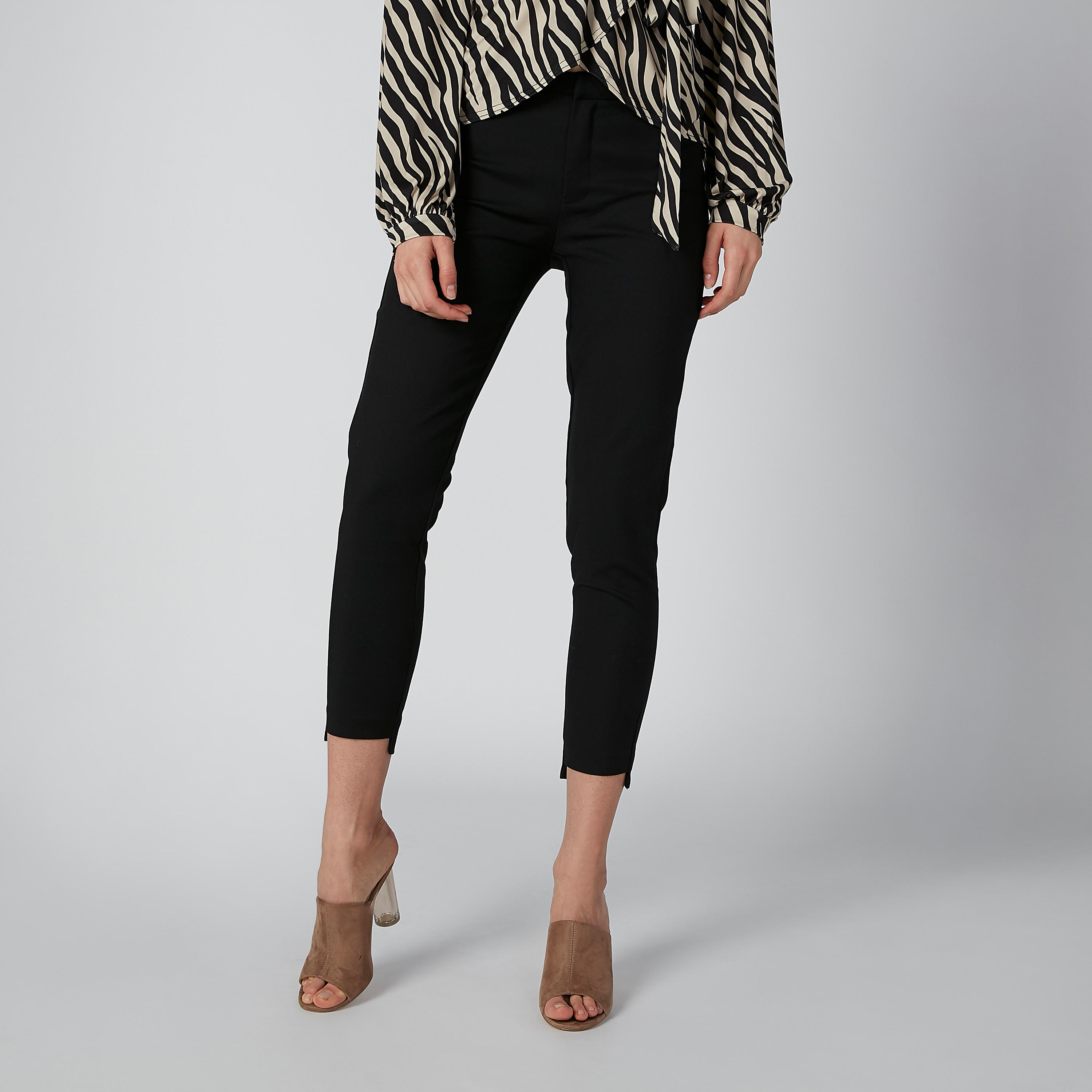 بنطلون سادة بحوّاف غير مستوية من إيل-women-clothing-bottoms-trousers-image-2