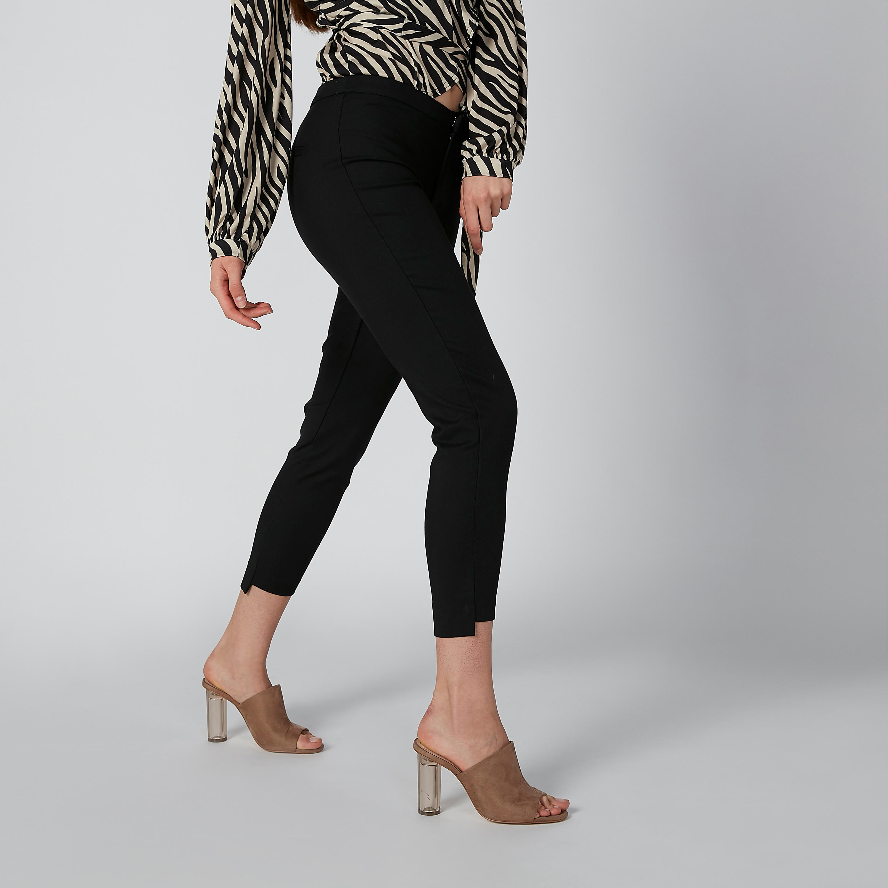 بنطلون سادة بحوّاف غير مستوية من إيل-women-clothing-bottoms-trousers-image-4
