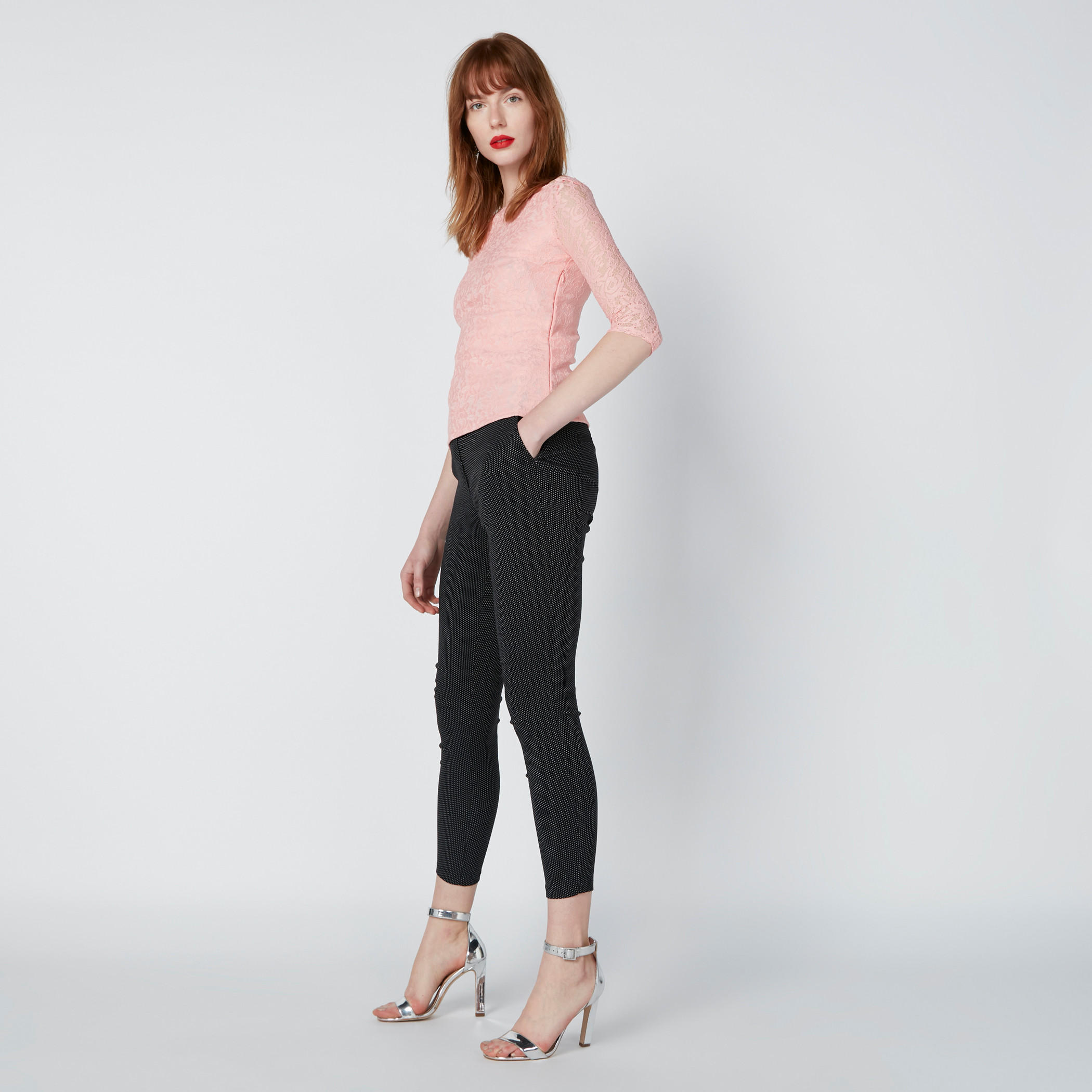 بلوزة بأكمام 3/4 وتفاصيل دانتيل من إيل-women-clothing-shirtsandblouses-blouses-image-4