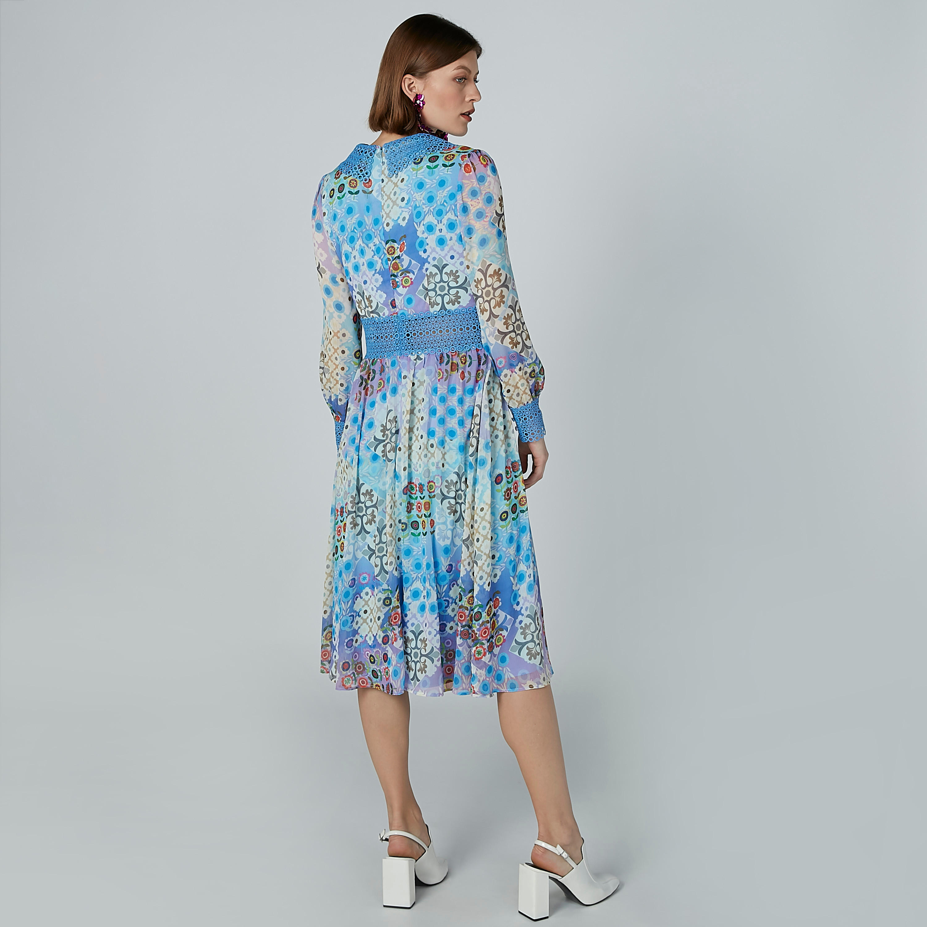 ELLE Printed Midi Dress with Lace Detail-women-clothing-dresses-image-4