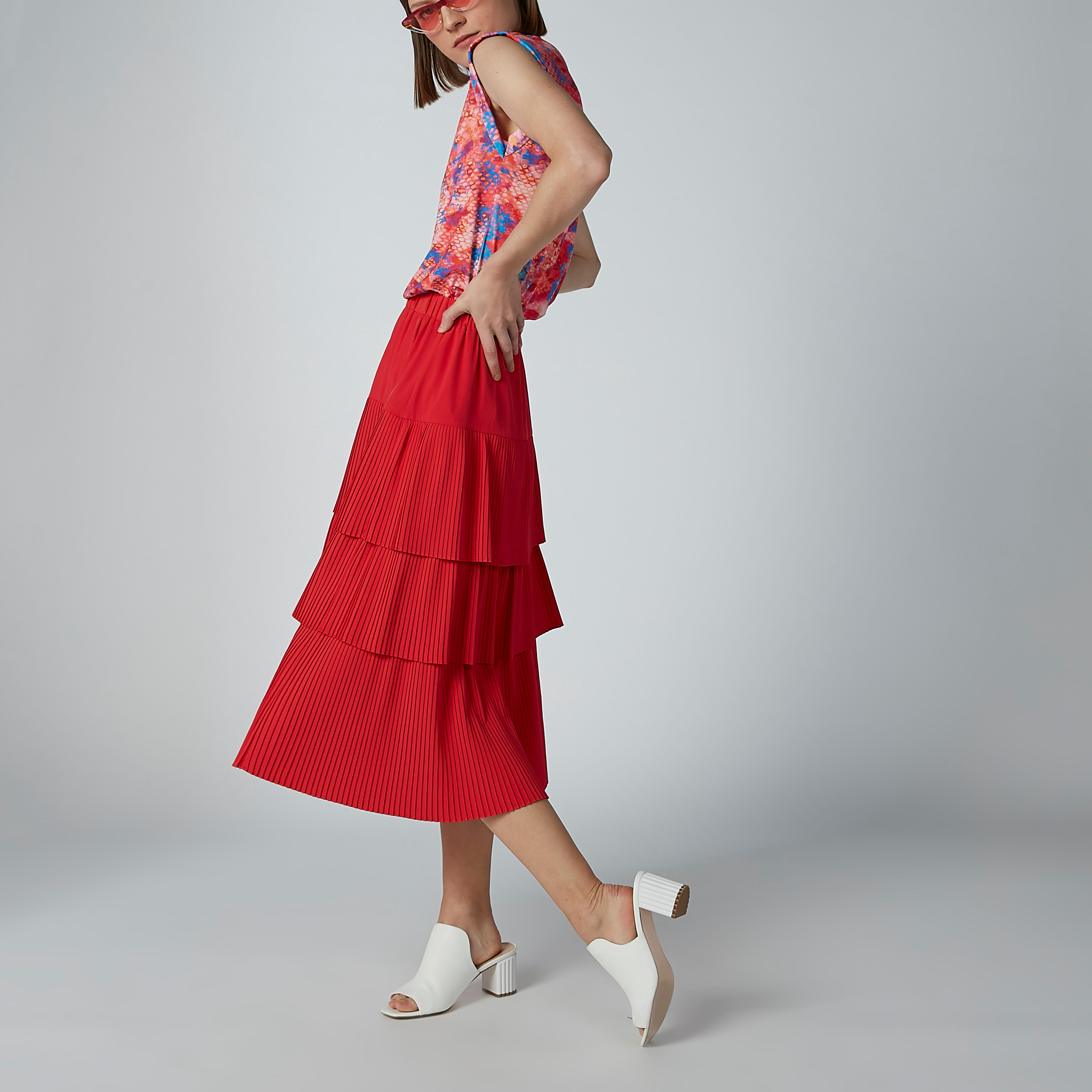 ELLE Striped Midi A-line Skirt with Ruffle Detail-women-clothing-bottoms-skirts-image-2