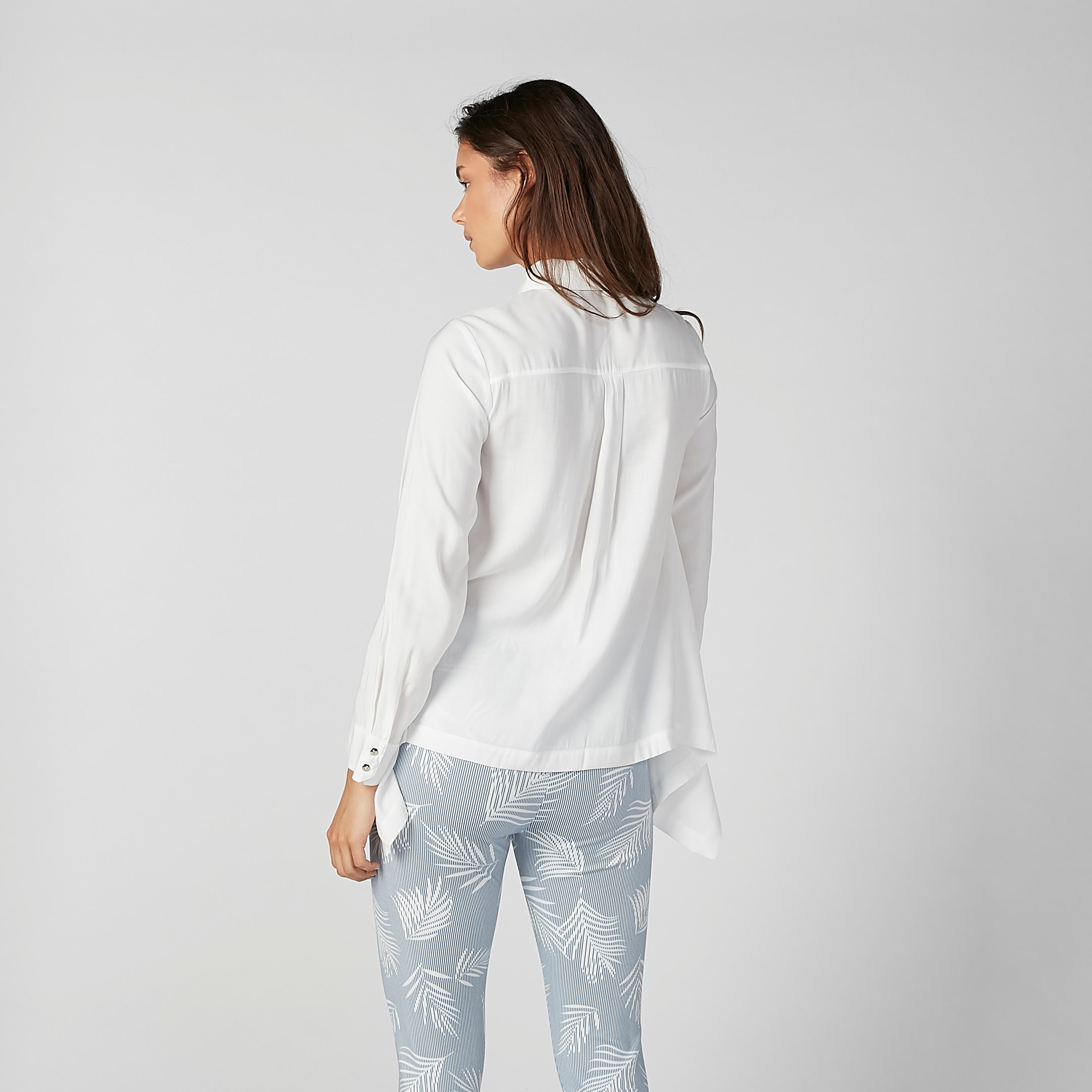 قميص سادة بحوّاف منحدرة وأزرار جانبية من إيل-women-clothing-shirtsandblouses-shirts-image-1