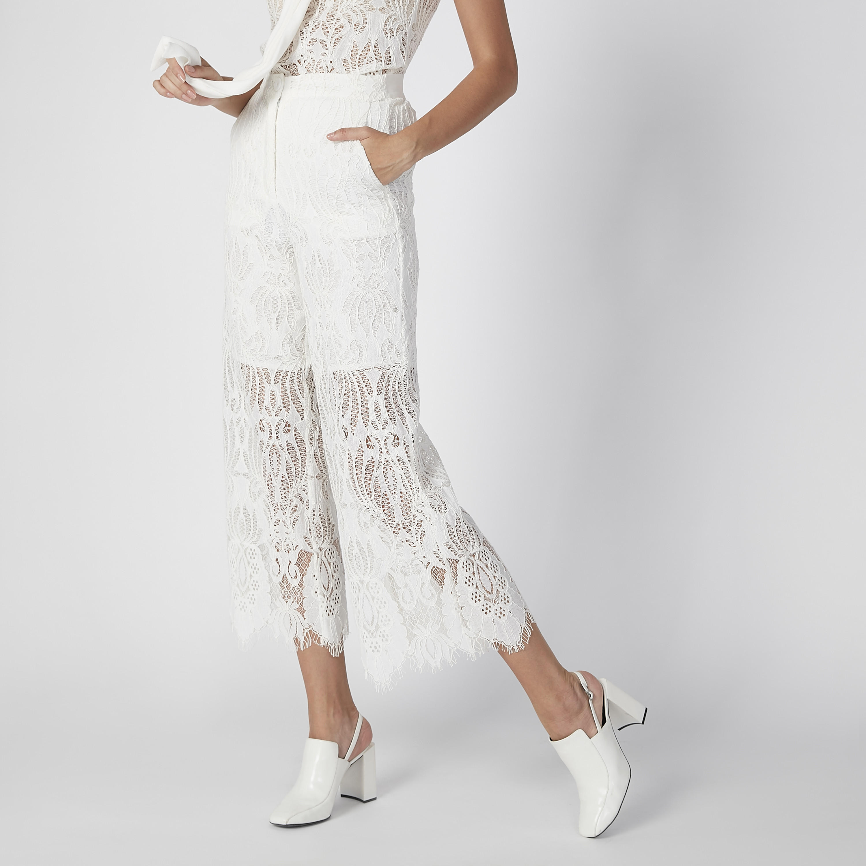 ELLE Lace Culottes with Pocket Detail-women-clothing-bottoms-trousers-image-3