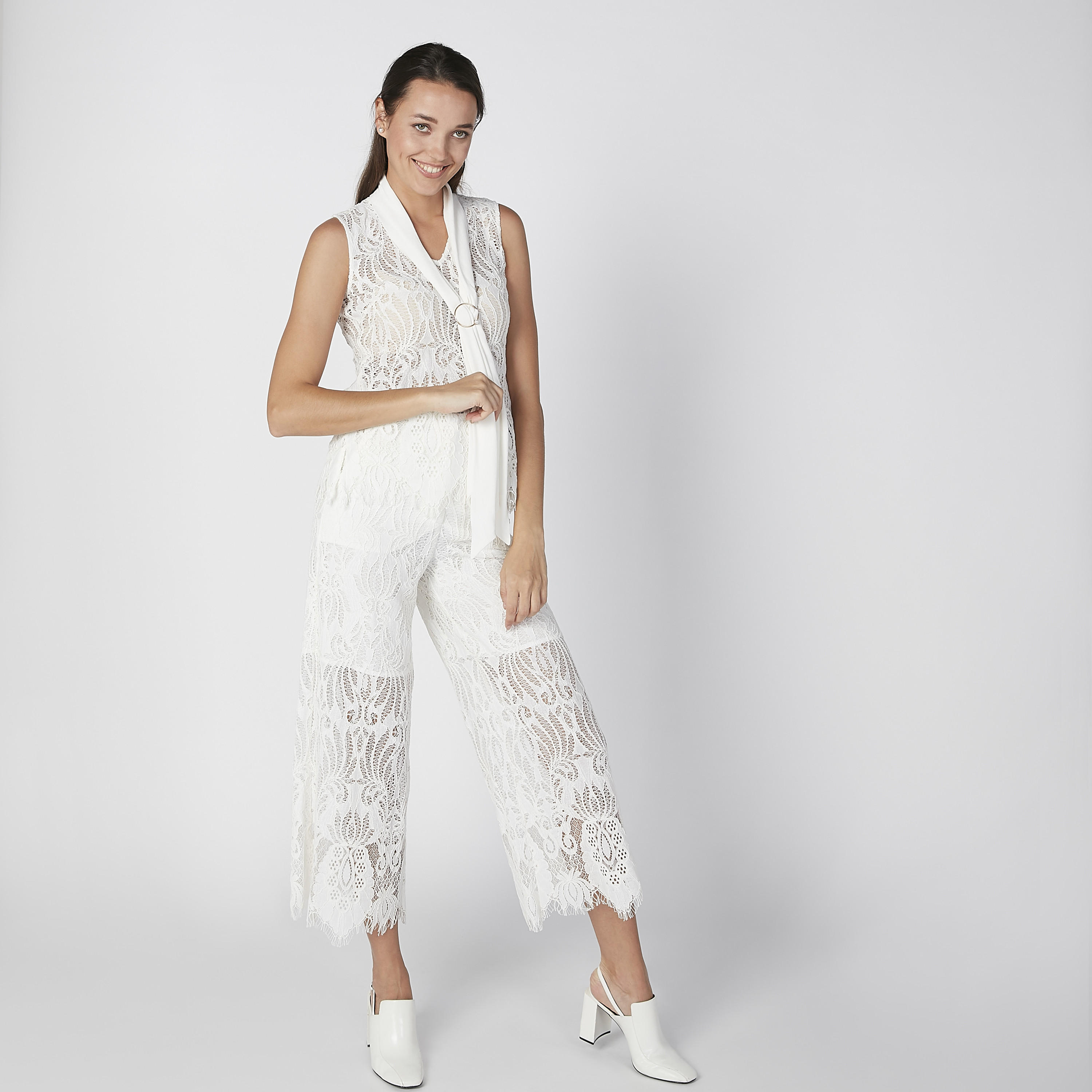 ELLE Lace Sleeveless Top with V-neck-women-clothing-shirtsandblouses-blouses-image-3