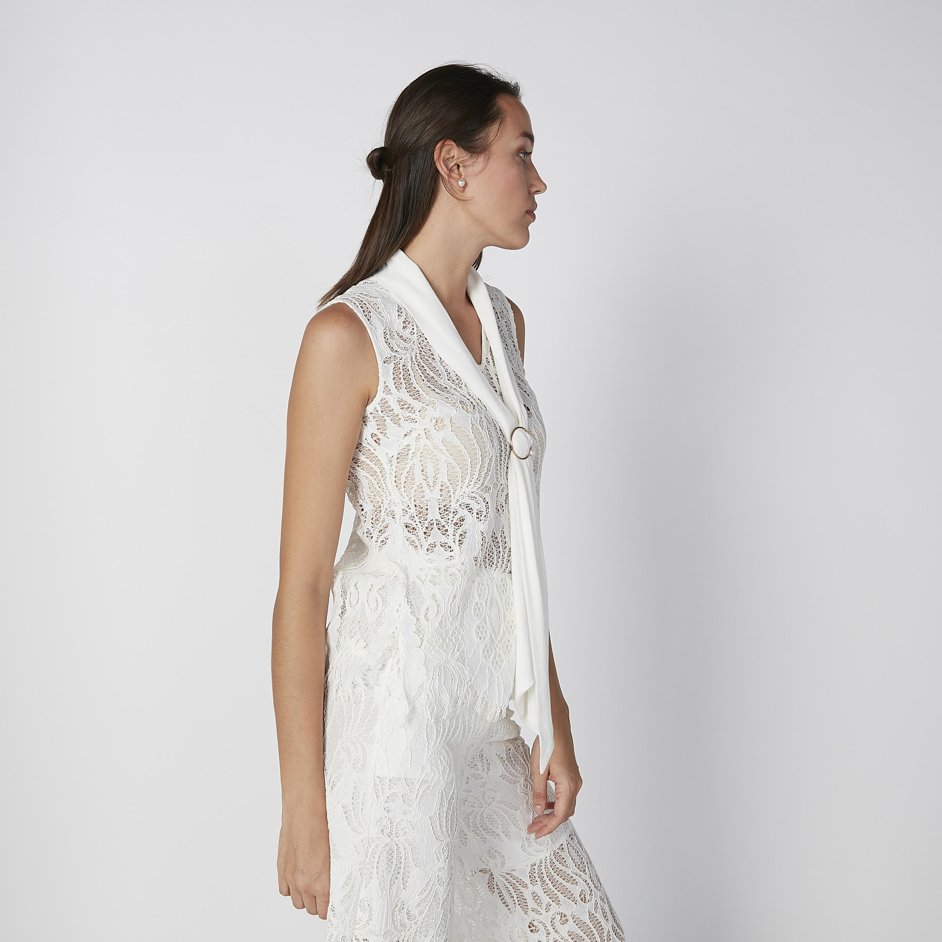 ELLE Lace Sleeveless Top with V-neck-women-clothing-shirtsandblouses-blouses-image-4