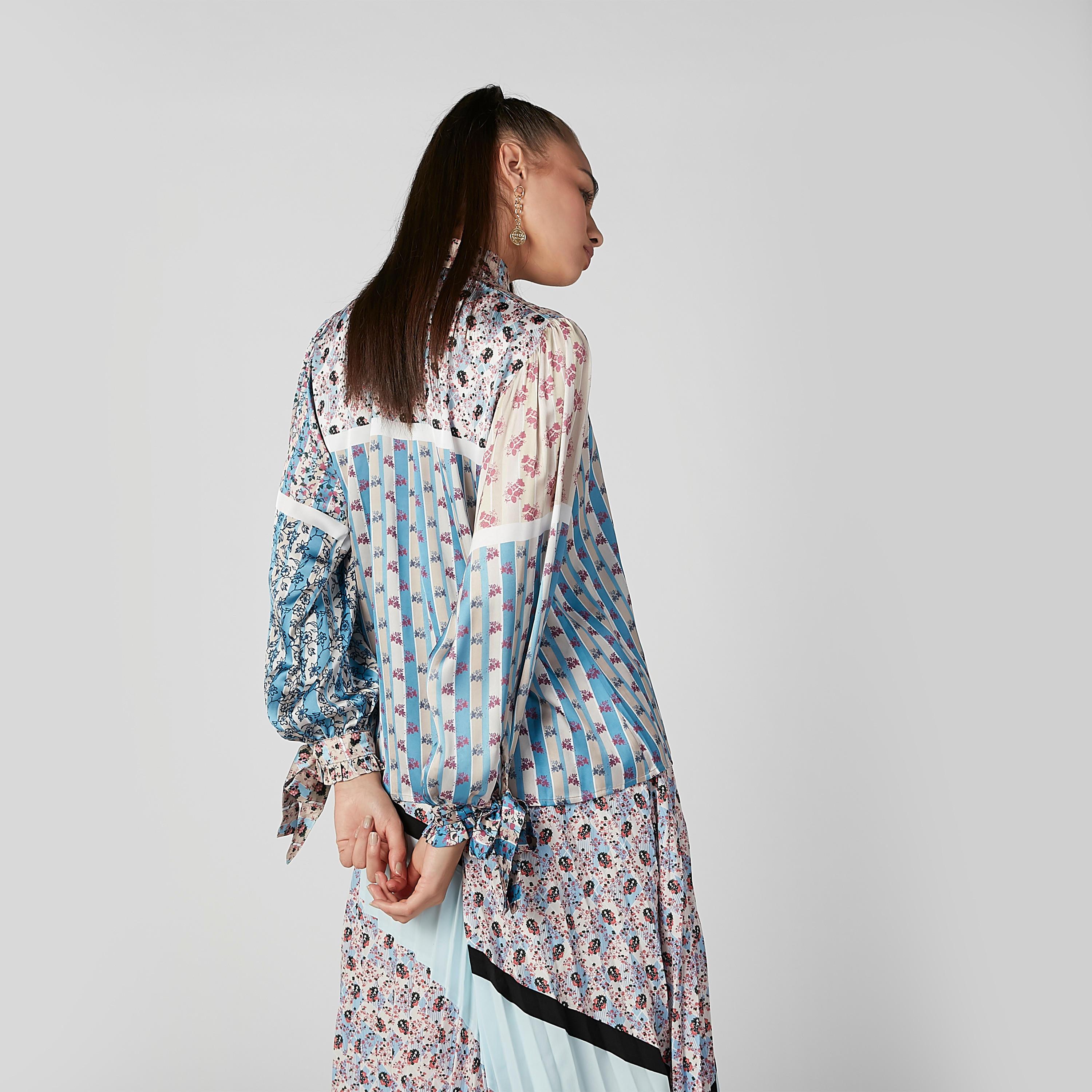 ELLE Printed Top with Long Sleeves and Tie Ups-women-clothing-shirtsandblouses-blouses-image-7