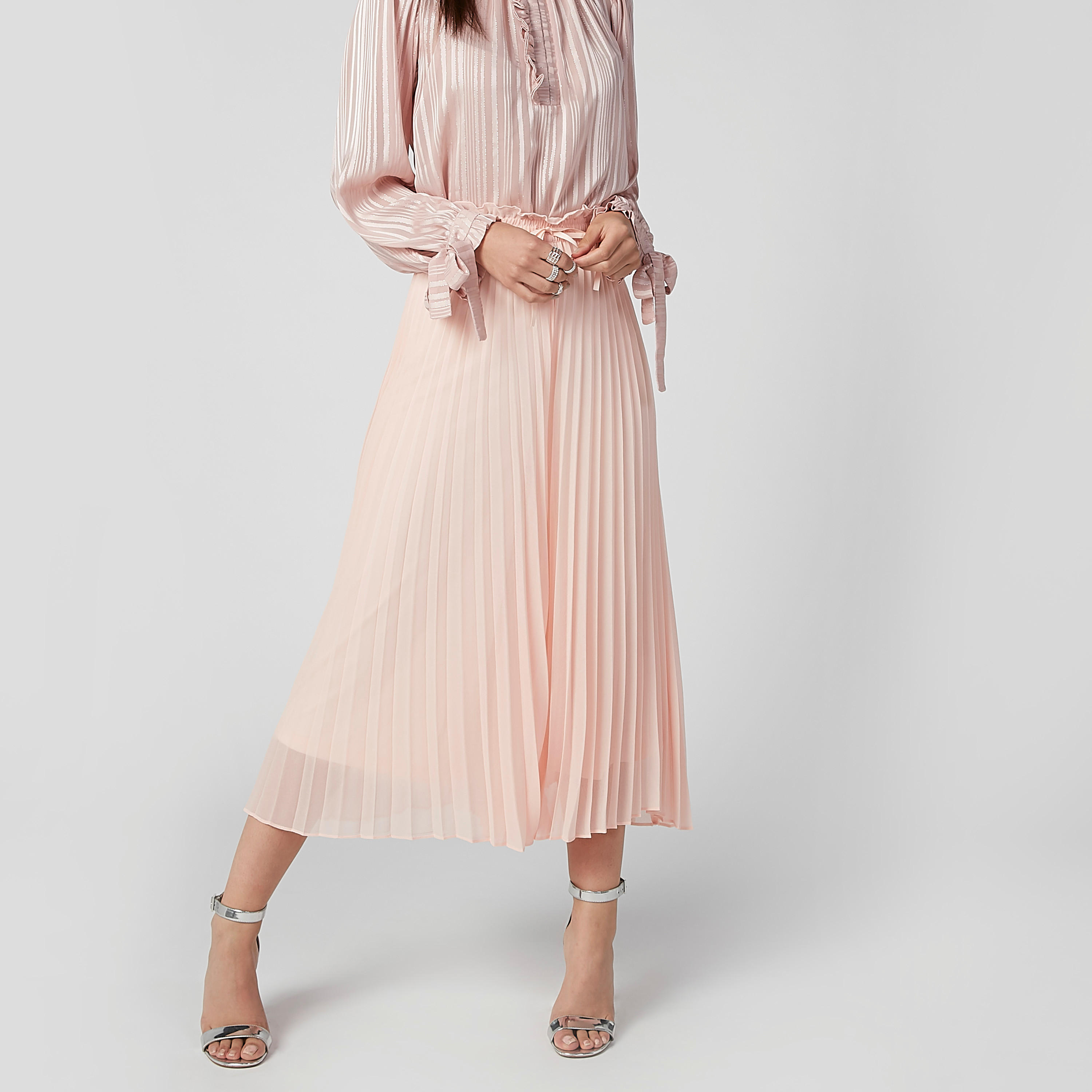 ELLE Wide Fit Pleated Culottes with Drawstring-women-clothing-bottoms-trousers-image-5