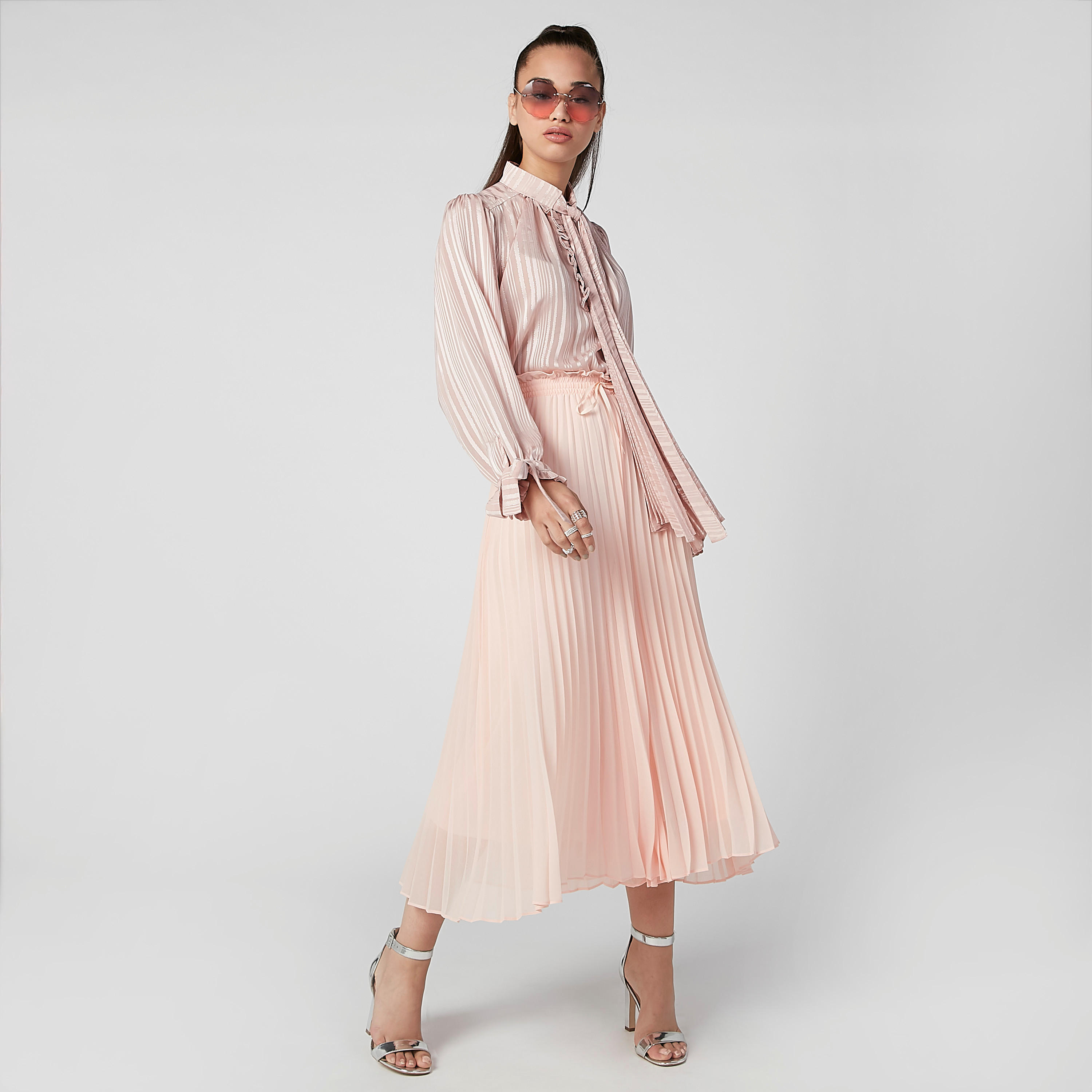 ELLE Wide Fit Pleated Culottes with Drawstring-women-clothing-bottoms-trousers-image-6