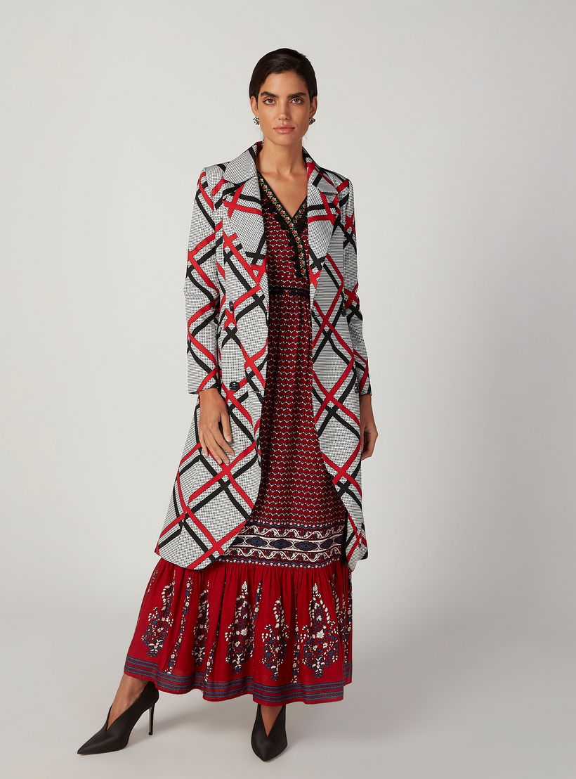 معطف كاروهات بأربطة وجيوب من إيل-women-clothing-coatsandjackets-coats-image-2