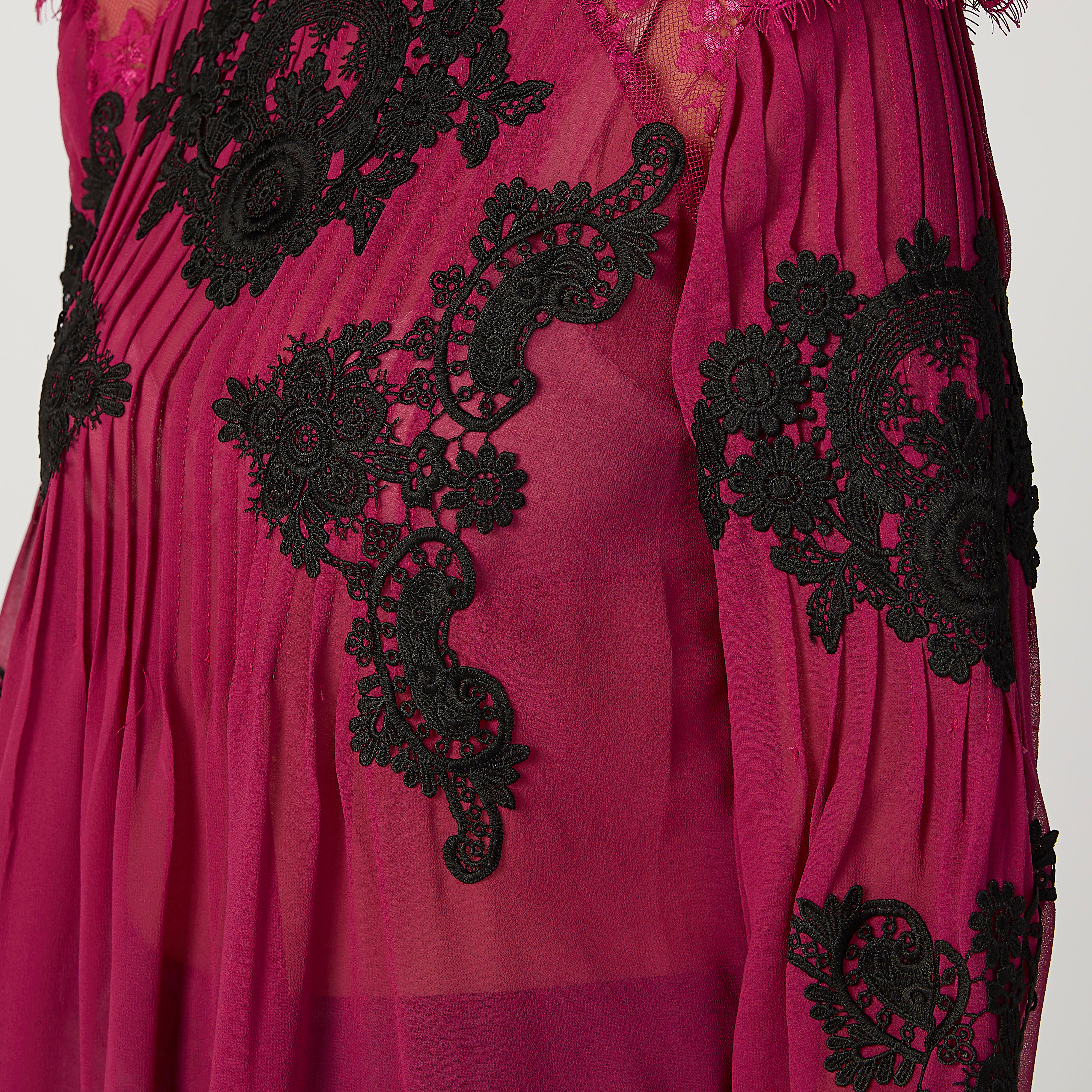ELLE Lace Detail Top with High Neck and Long Sleeves-women-clothing-shirtsandblouses-blouses-image-3