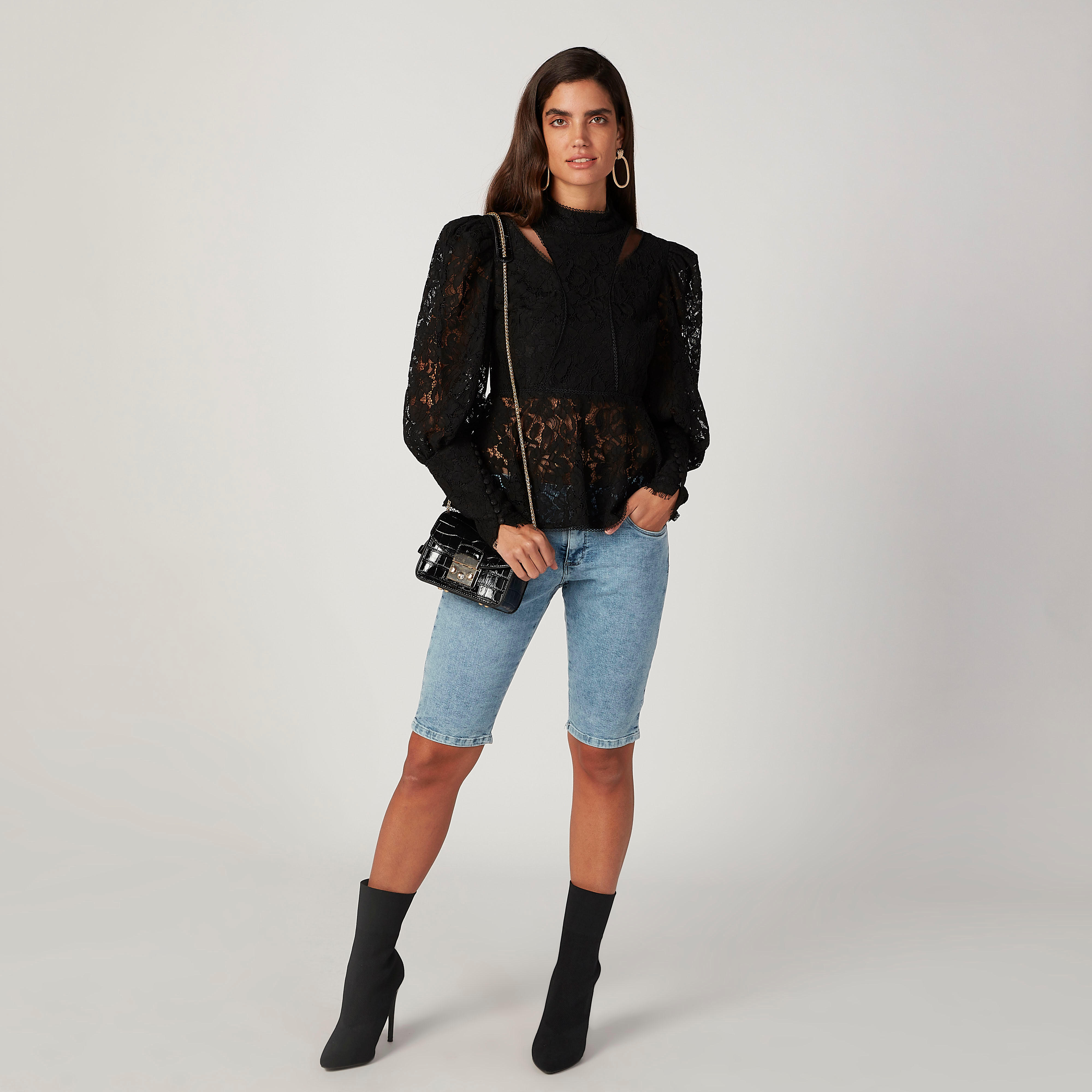 ELLE Lace Top with High Neck and Long Sleeves-women-clothing-shirtsandblouses-blouses-image-2